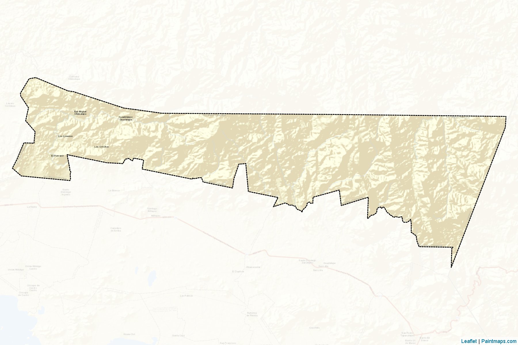 Muestras de recorte de mapas San Miguel Chimalapa (Oaxaca)-2