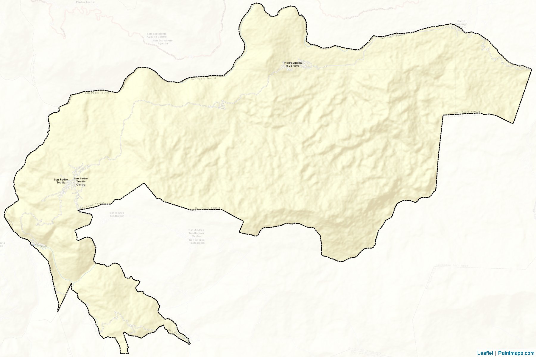 San Pedro Teutila (Oaxaca) Map Cropping Samples-2