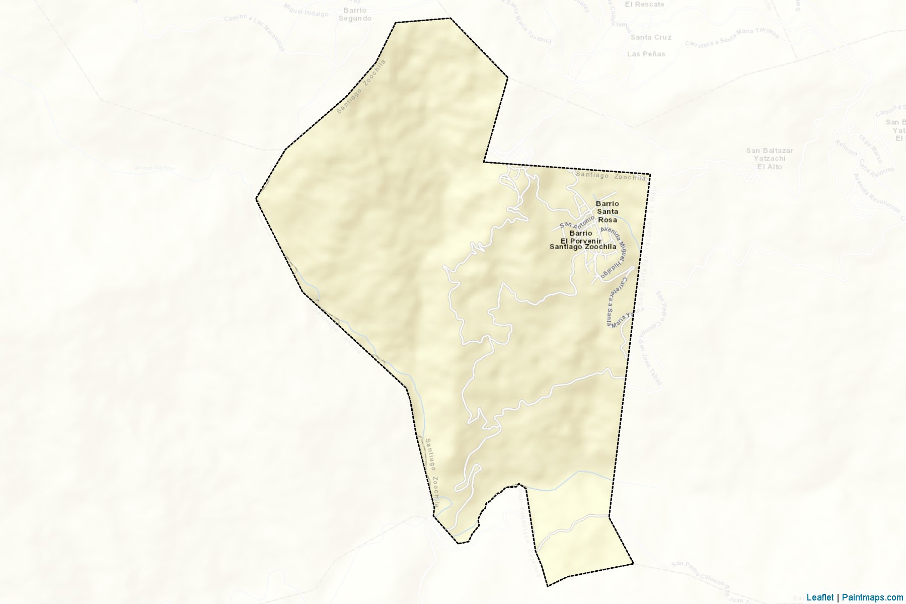 Santiago Zoochila (Oaxaca) Map Cropping Samples-2