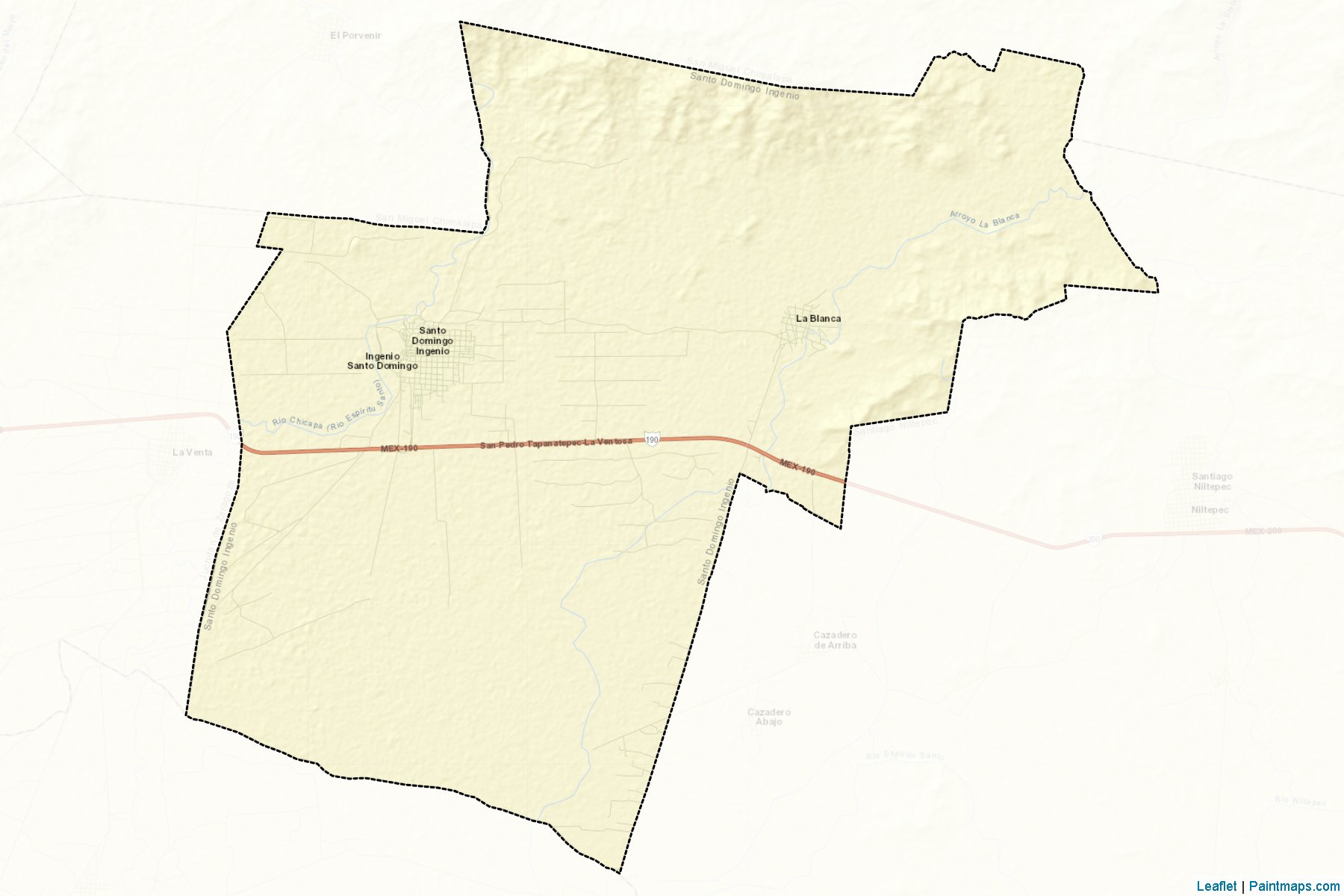 Santo Domingo Ingenio (Oaxaca) Map Cropping Samples-2