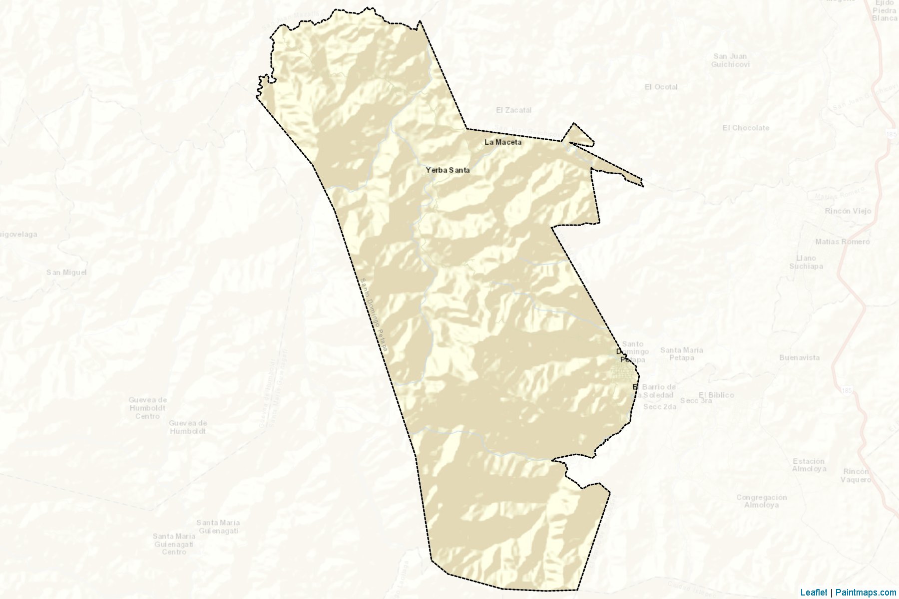 Muestras de recorte de mapas Santo Domingo Petapa (Oaxaca)-2