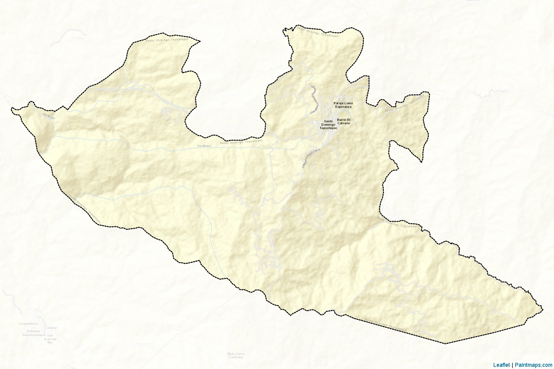 Santo Domingo Tepuxtepec (Oaxaca) Map Cropping Samples-2