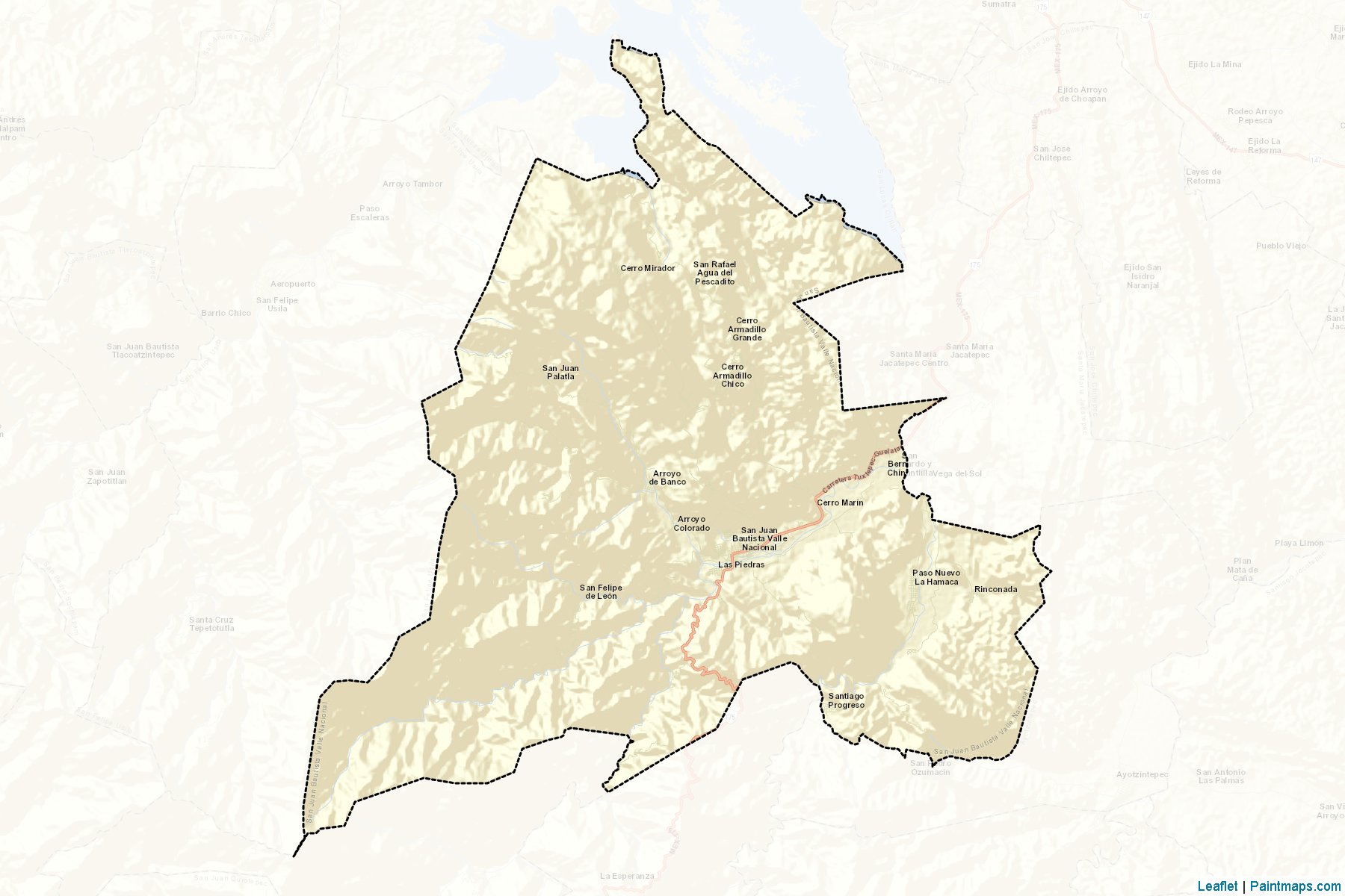 Muestras de recorte de mapas San Juan Bautista Valle Nacional (Oaxaca)-2