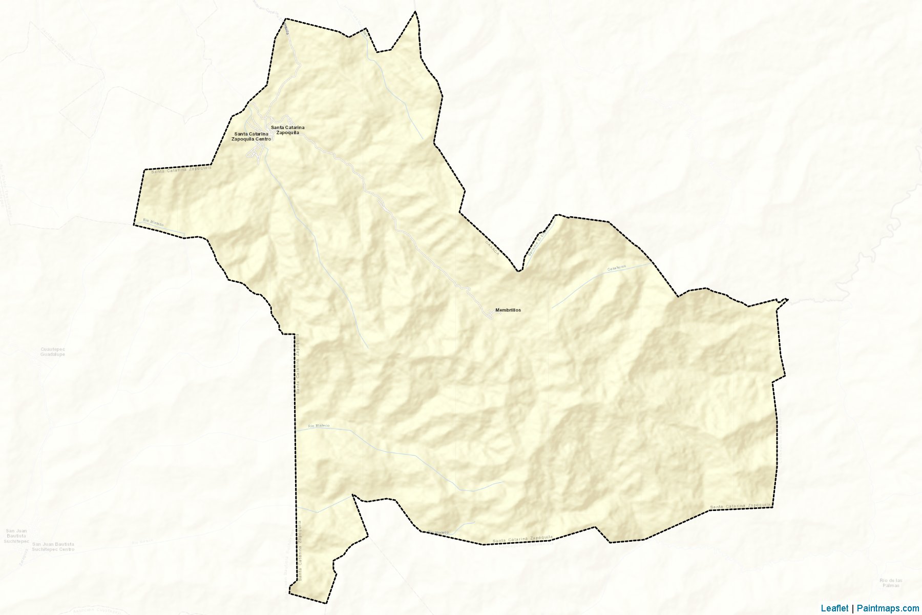 Santa Catarina Zapoquila (Oaxaca) Map Cropping Samples-2