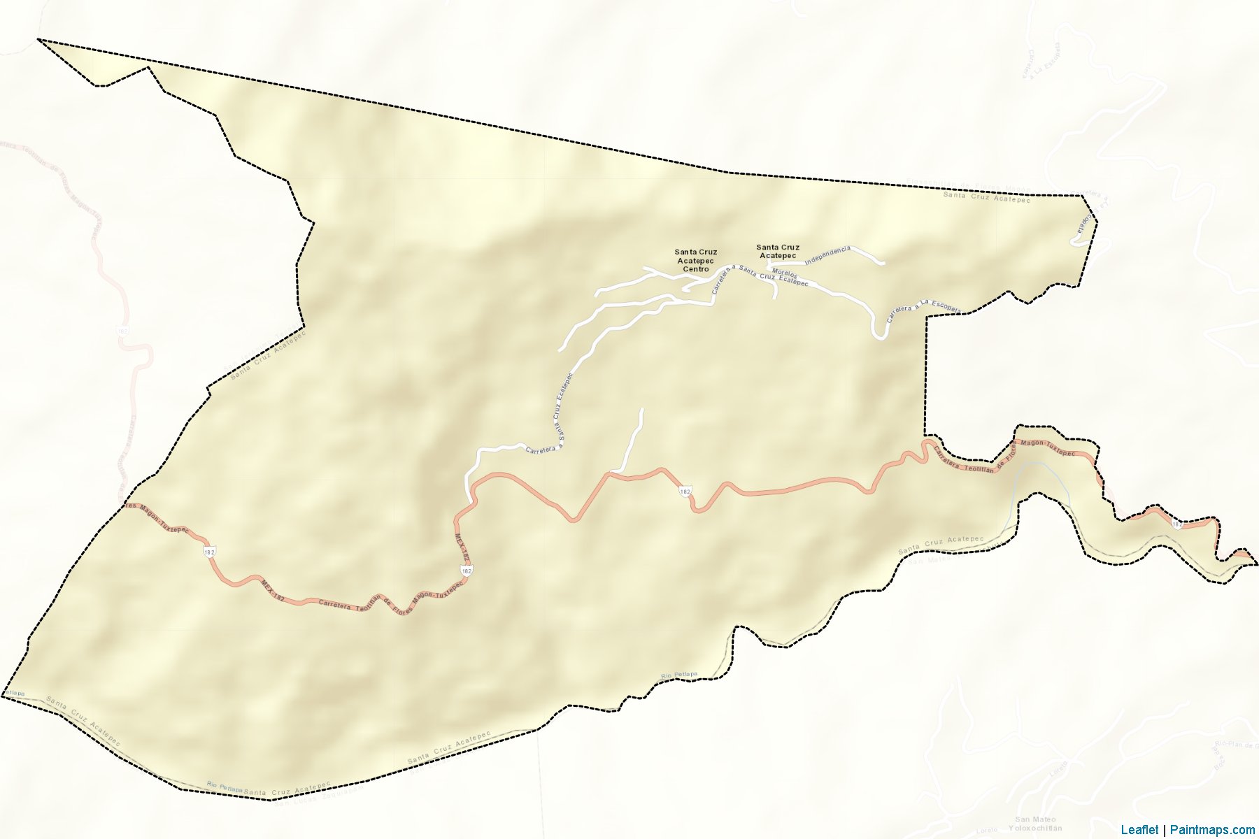 Muestras de recorte de mapas Santa Cruz Acatepec (Oaxaca)-2