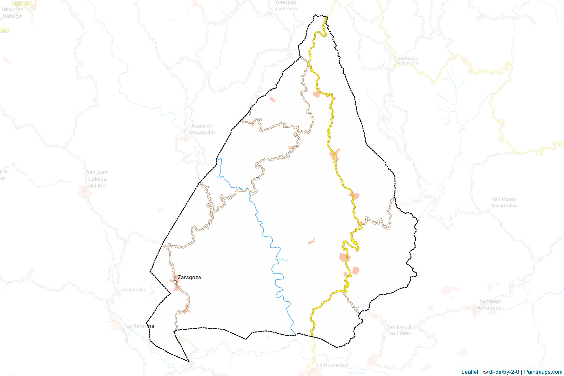 Muestras de recorte de mapas Santa Cruz Itundujia (Oaxaca)-1