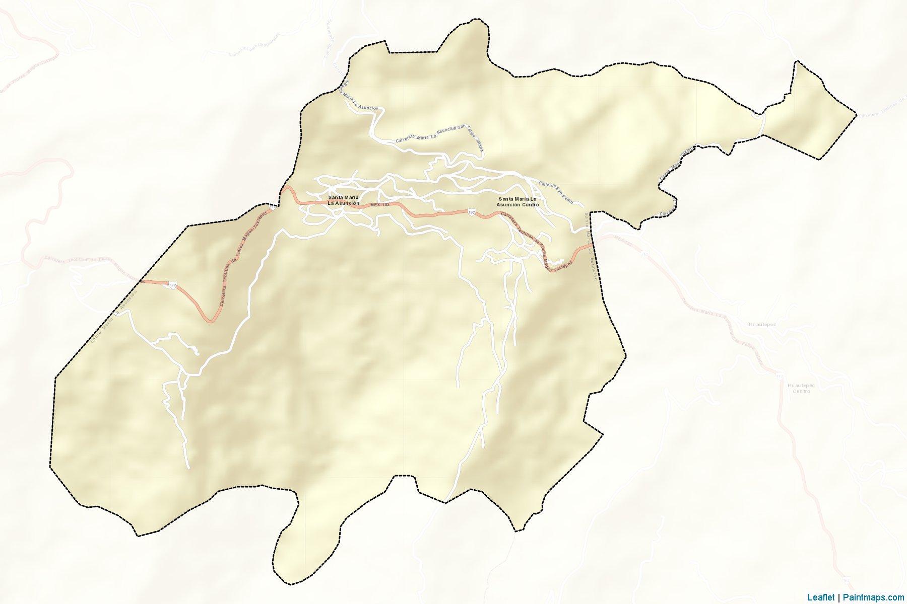 Muestras de recorte de mapas Santa María la Asunción (Oaxaca)-2