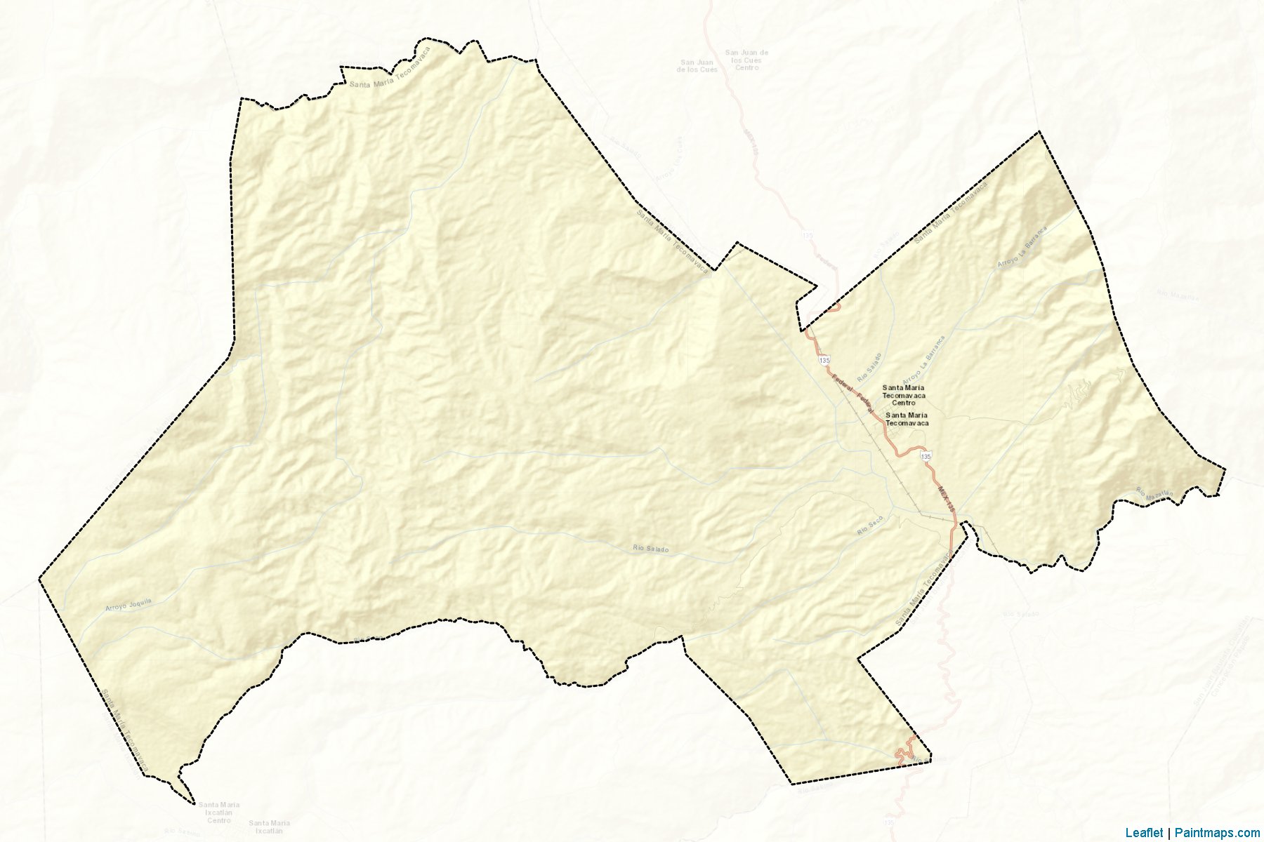 Muestras de recorte de mapas Santa María Tecomavaca (Oaxaca)-2