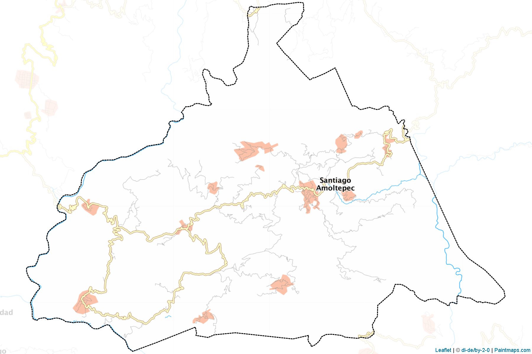 Santiago Amoltepec (Oaxaca) Haritası Örnekleri-1