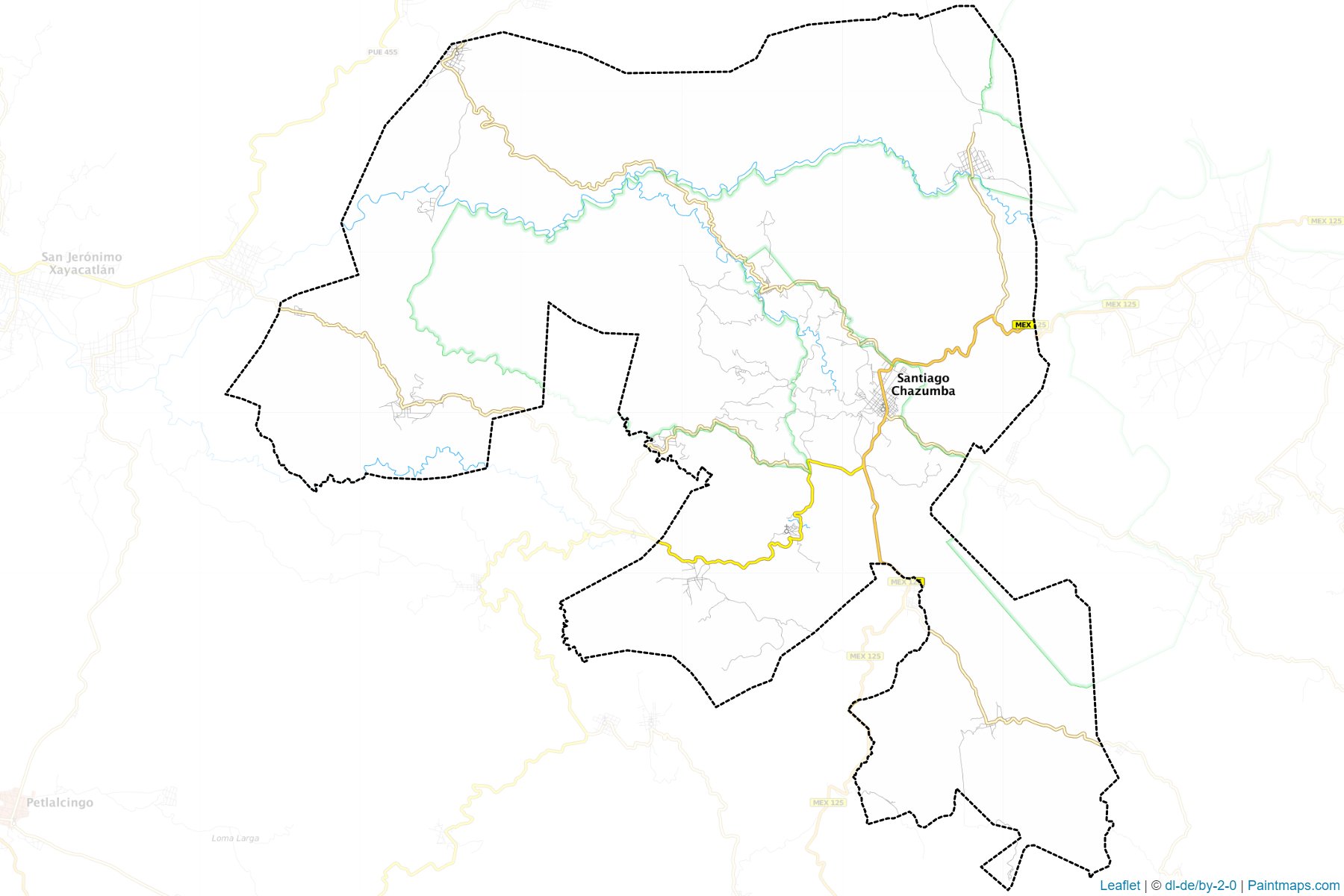 Santiago Chazumba (Oaxaca) Map Cropping Samples-1