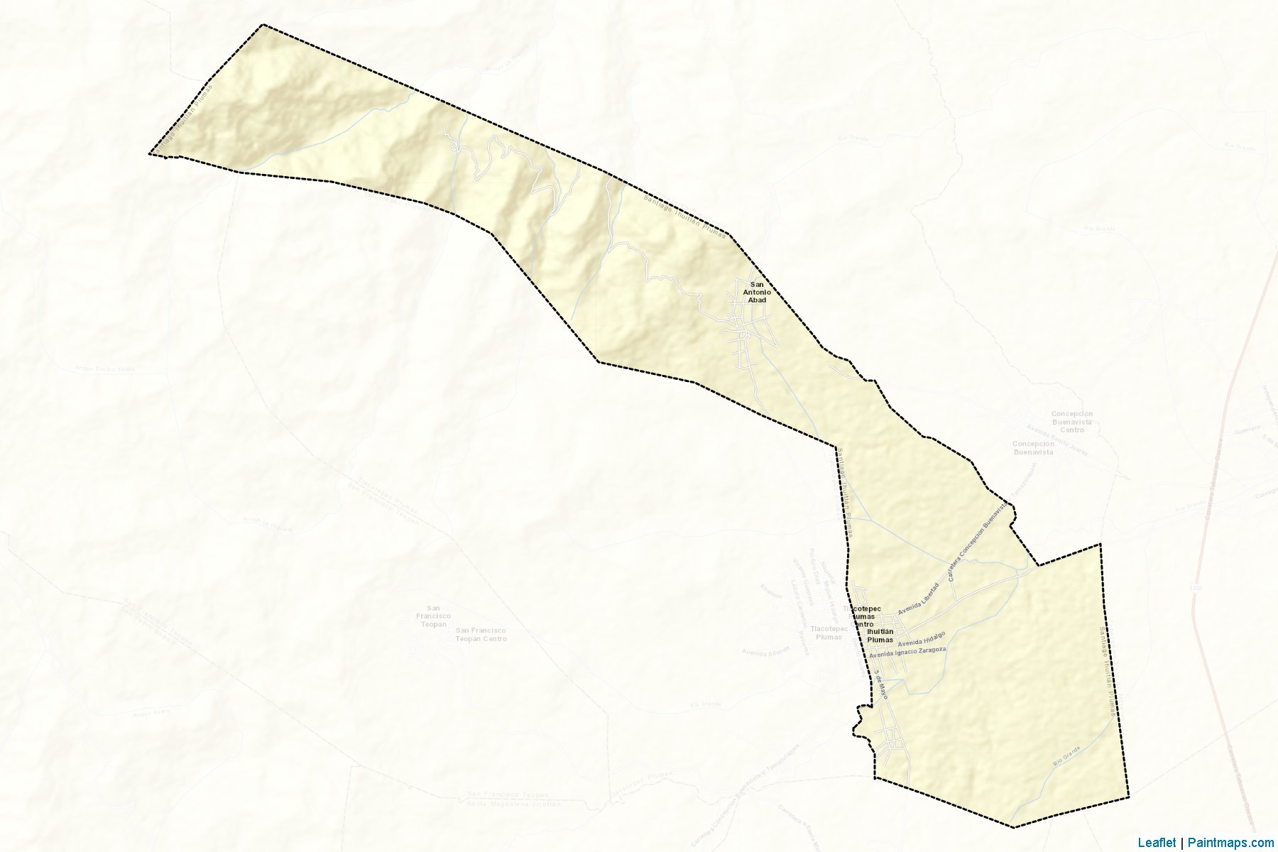 Muestras de recorte de mapas Santiago Ihuitlán Plumas (Oaxaca)-2