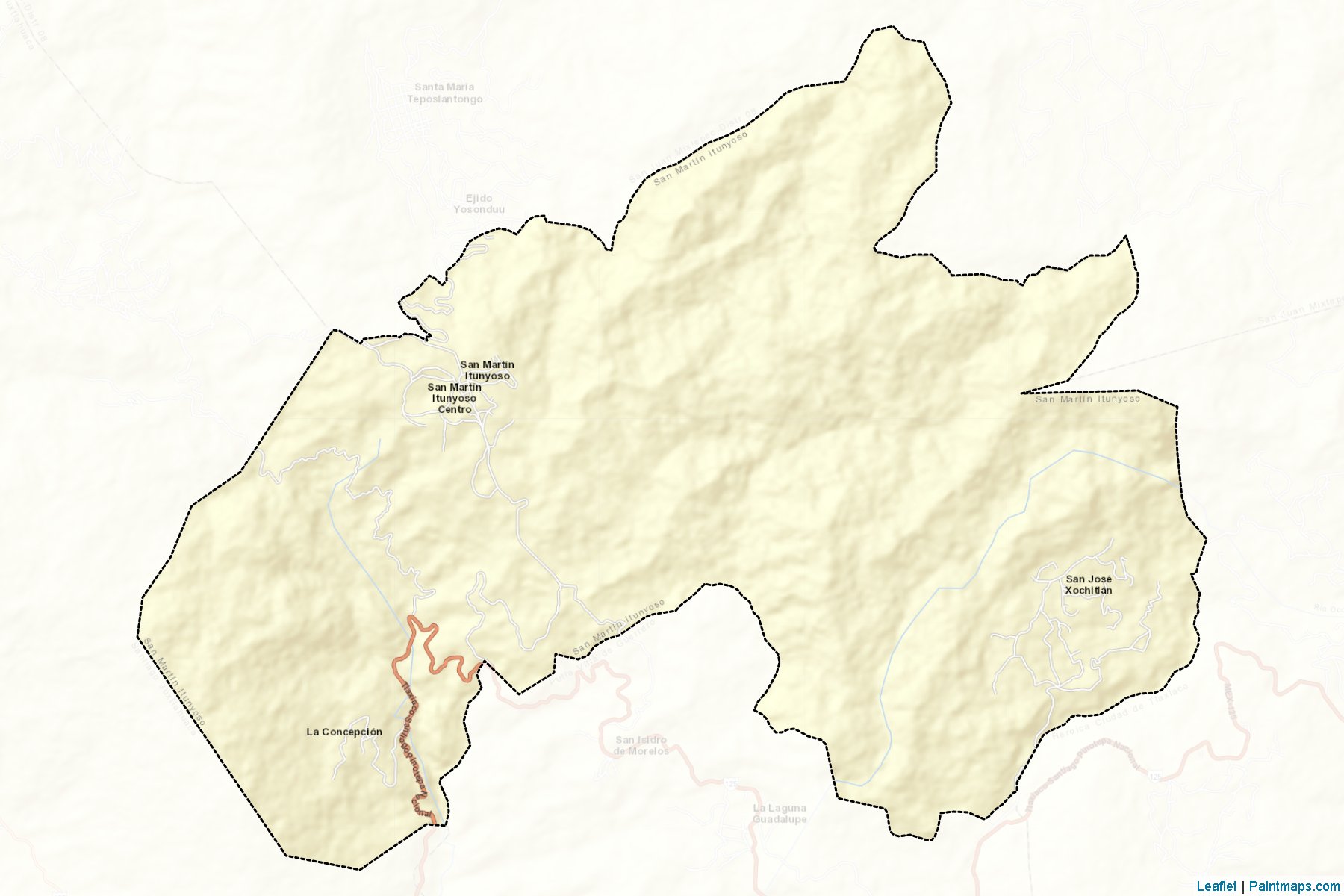 Muestras de recorte de mapas San Martín Itunyoso (Oaxaca)-2