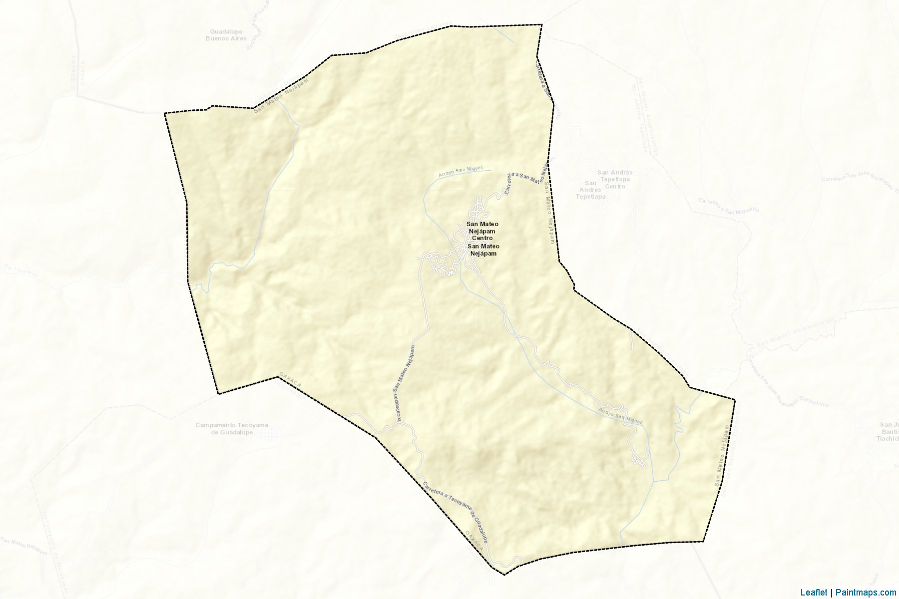 San Mateo Nejapam (Oaxaca) Map Cropping Samples-2