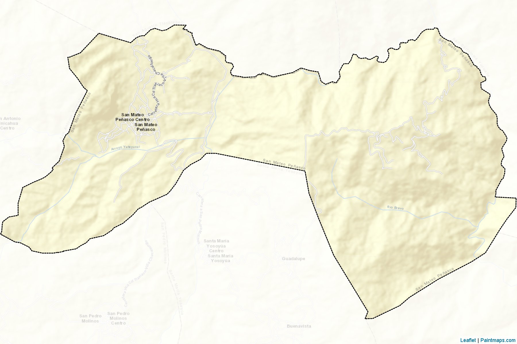 Muestras de recorte de mapas San Mateo Peñasco (Oaxaca)-2