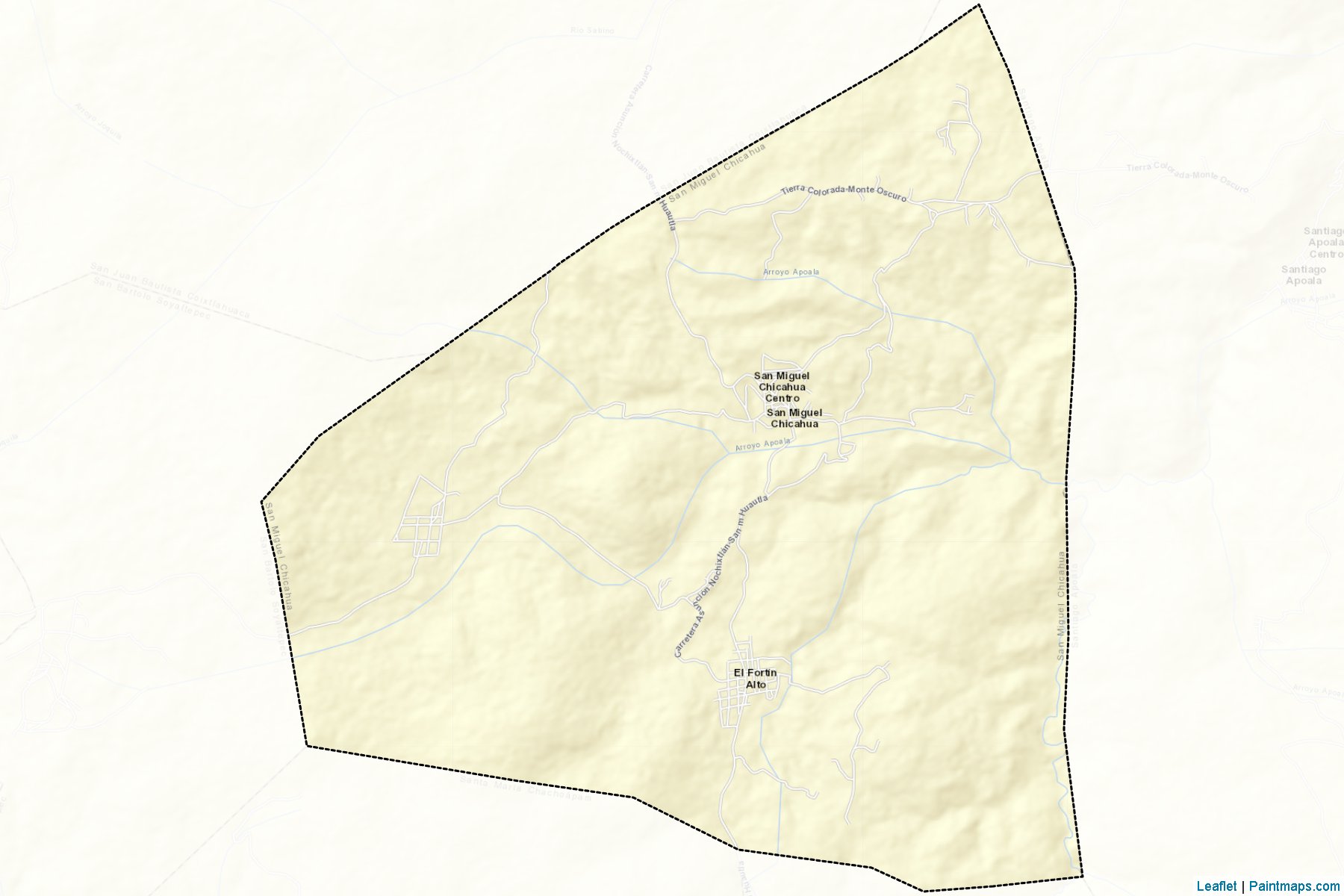 San Miguel Chicahua (Oaxaca) Map Cropping Samples-2