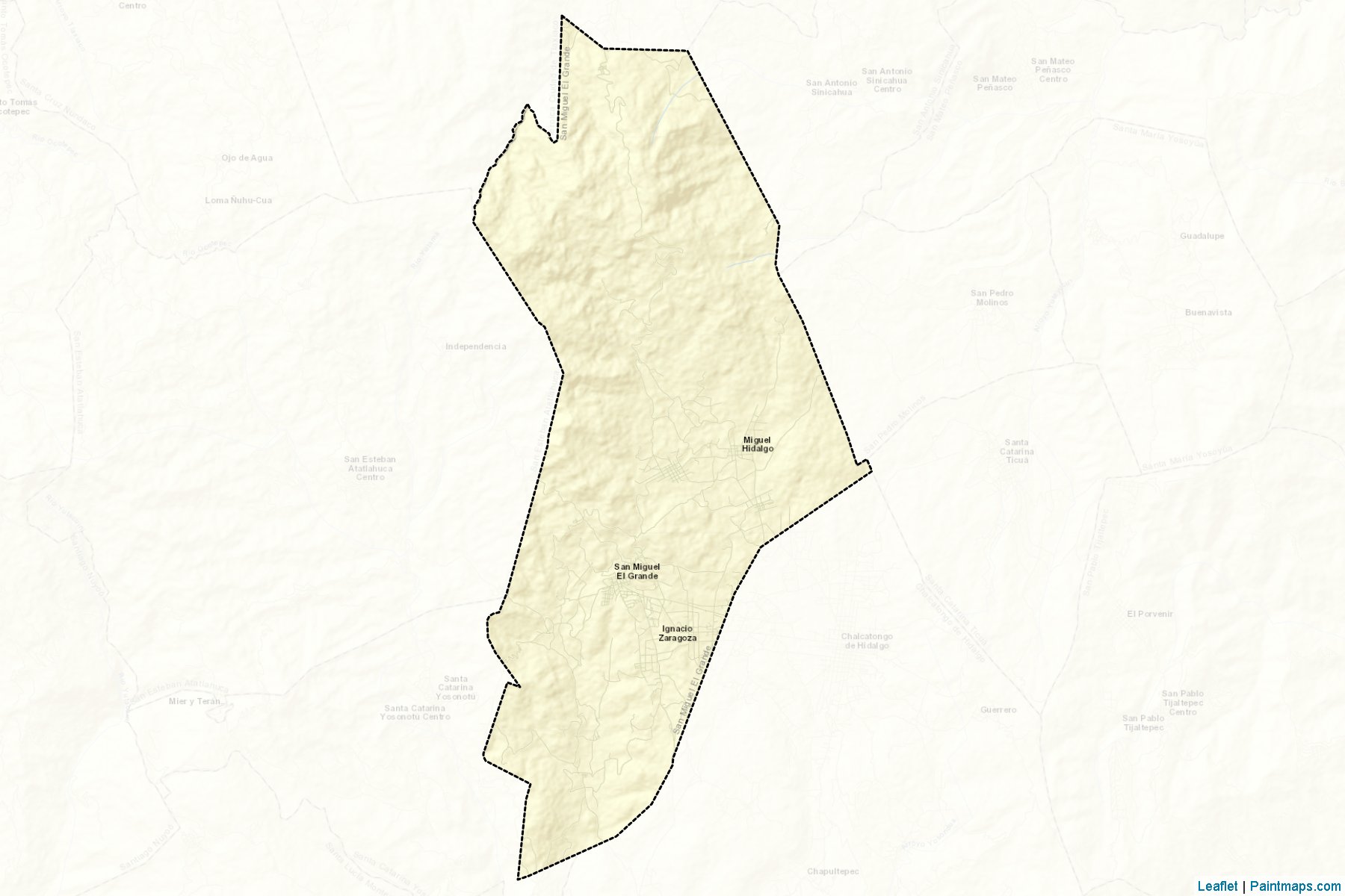 San Miguel el Grande (Oaxaca) Map Cropping Samples-2