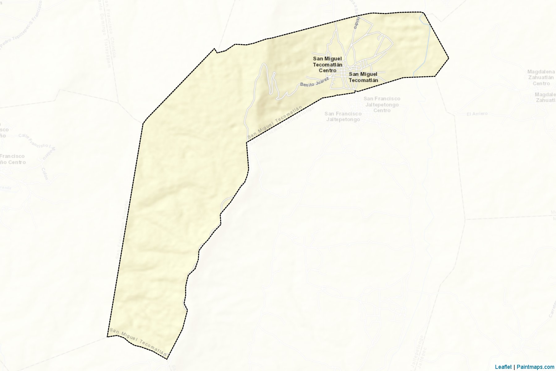 San Miguel Tecomatlán (Oaxaca) Map Cropping Samples-2