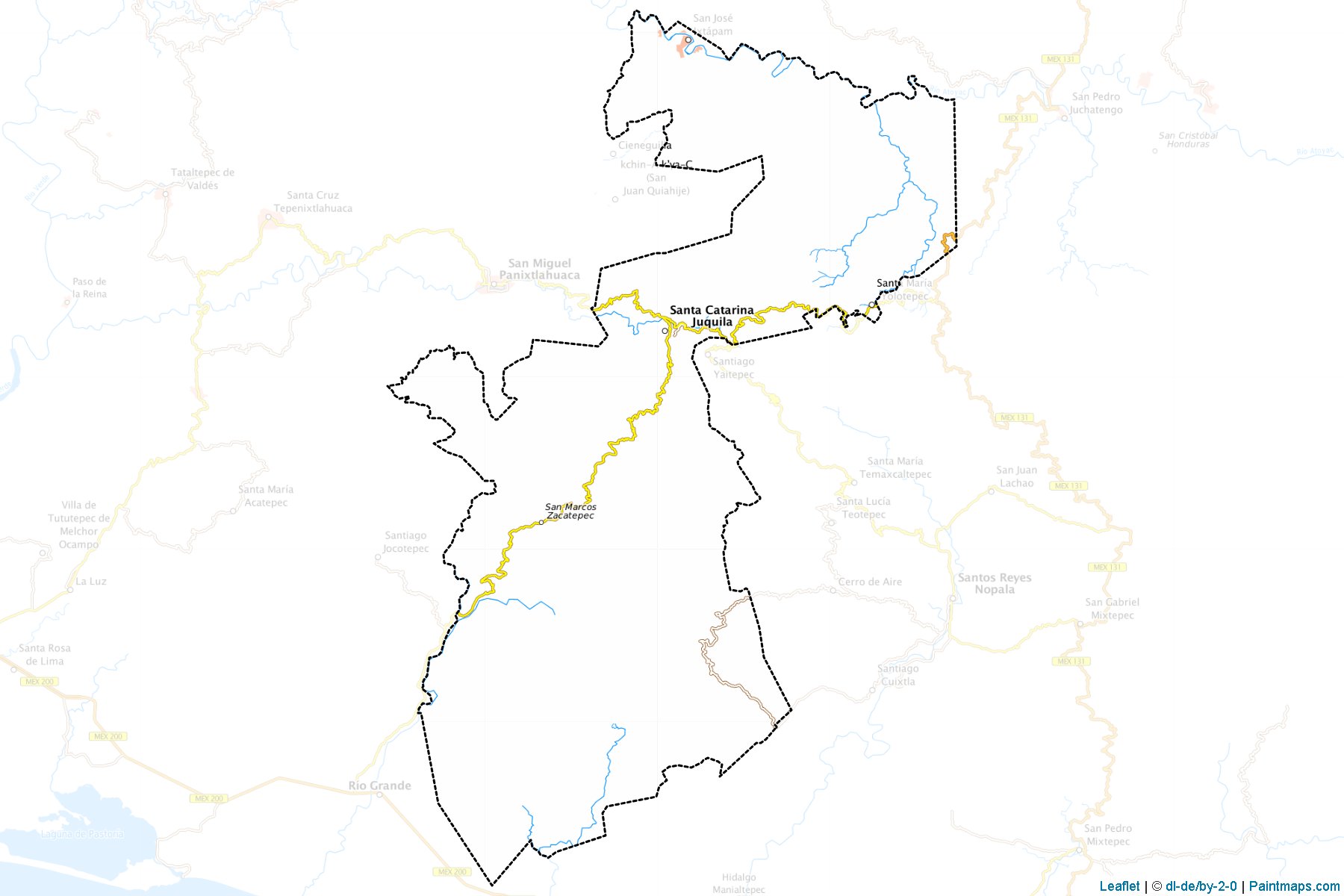 Santa Catarina Juquila (Oaxaca) Map Cropping Samples-1