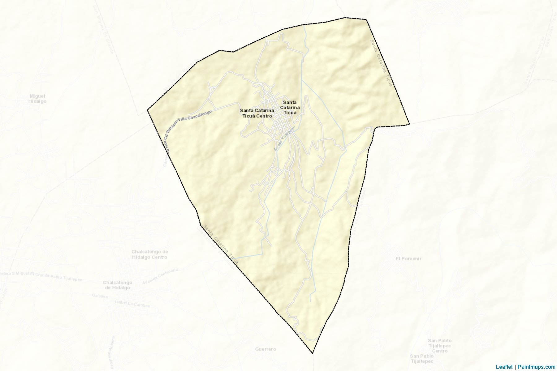 Muestras de recorte de mapas Santa Catarina Ticuá (Oaxaca)-2