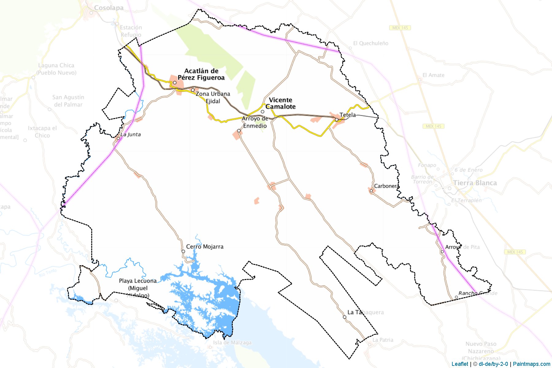 Acatlán de Pérez Figueroa (Oaxaca) Map Cropping Samples-1