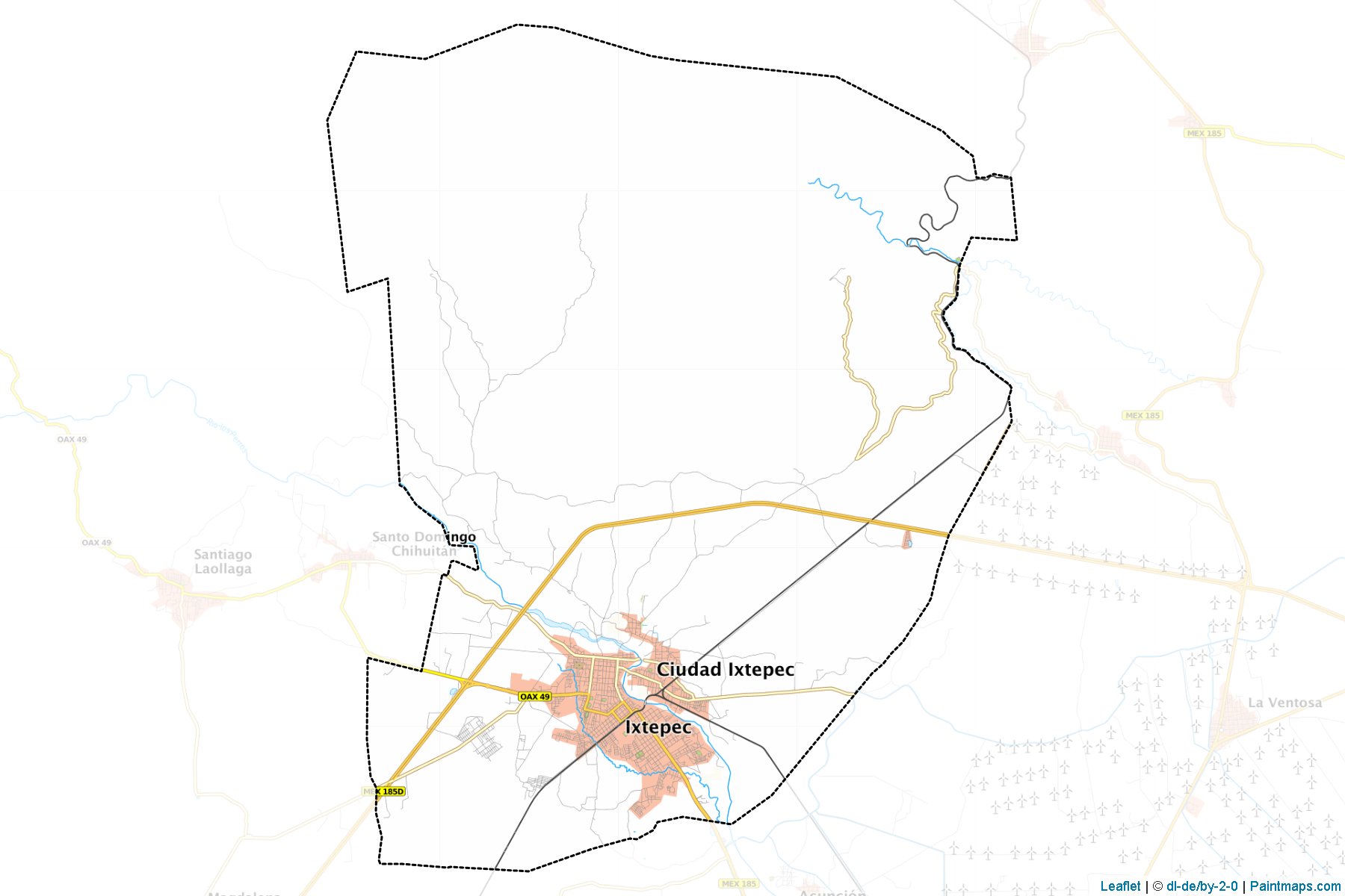 Muestras de recorte de mapas Ciudad Ixtepec (Oaxaca)-1