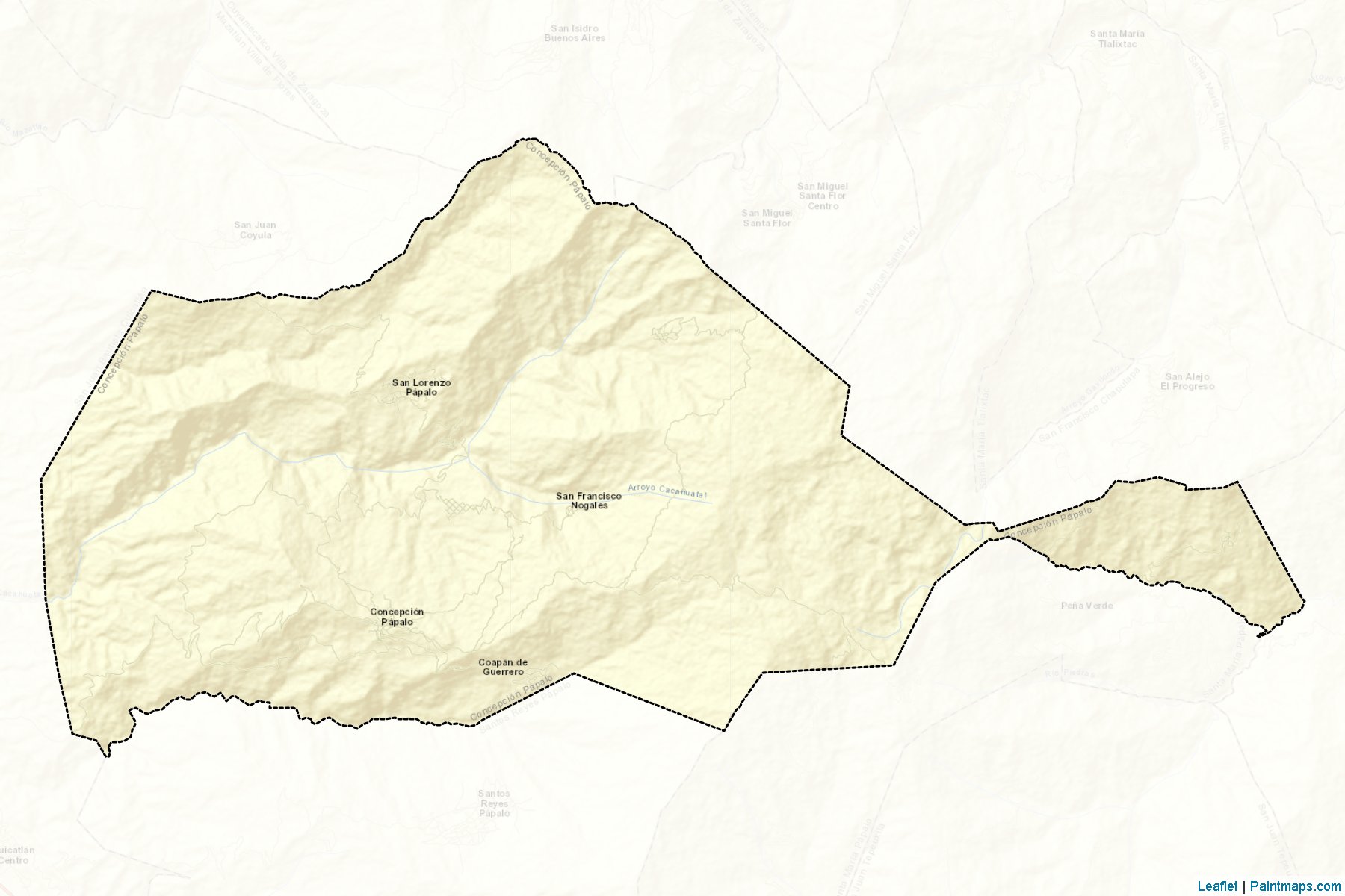 Muestras de recorte de mapas Concepción Pápalo (Oaxaca)-2