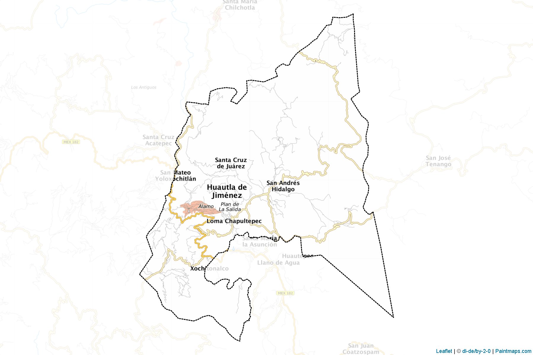 Muestras de recorte de mapas Huautla de Jiménez (Oaxaca)-1