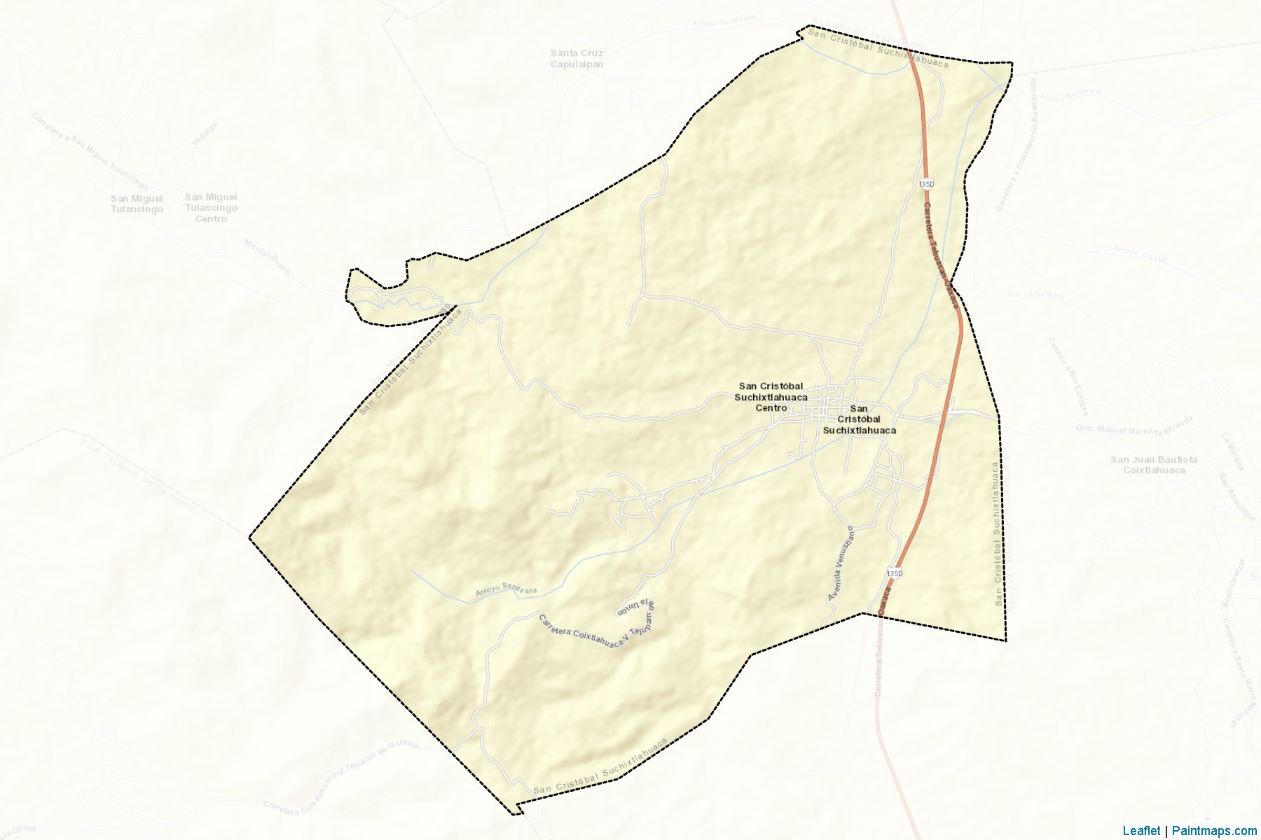 San Cristóbal Suchixtlahuaca (Oaxaca) Map Cropping Samples-2