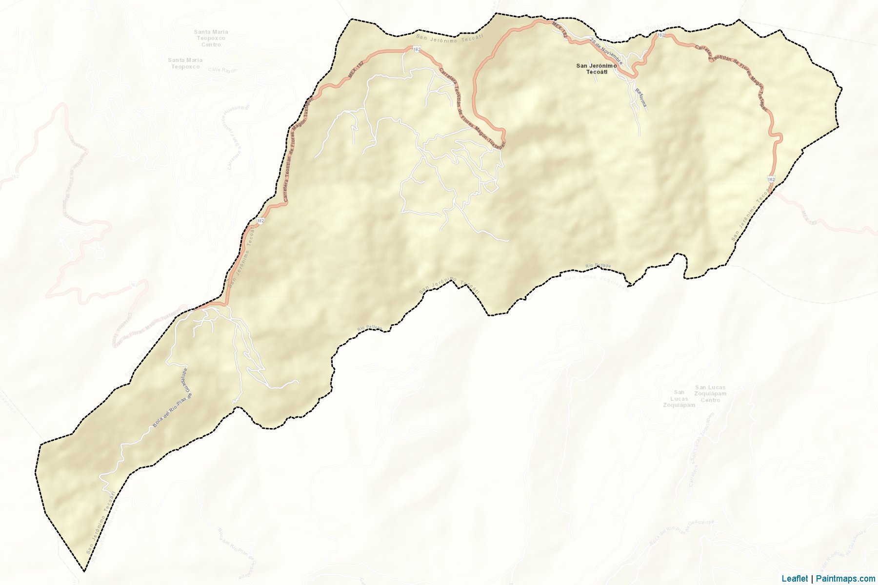 Muestras de recorte de mapas San Jerónimo Tecóatl (Oaxaca)-2