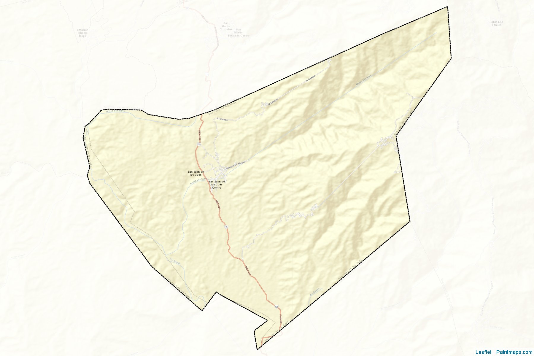 Muestras de recorte de mapas San Juan de los Cués (Oaxaca)-2