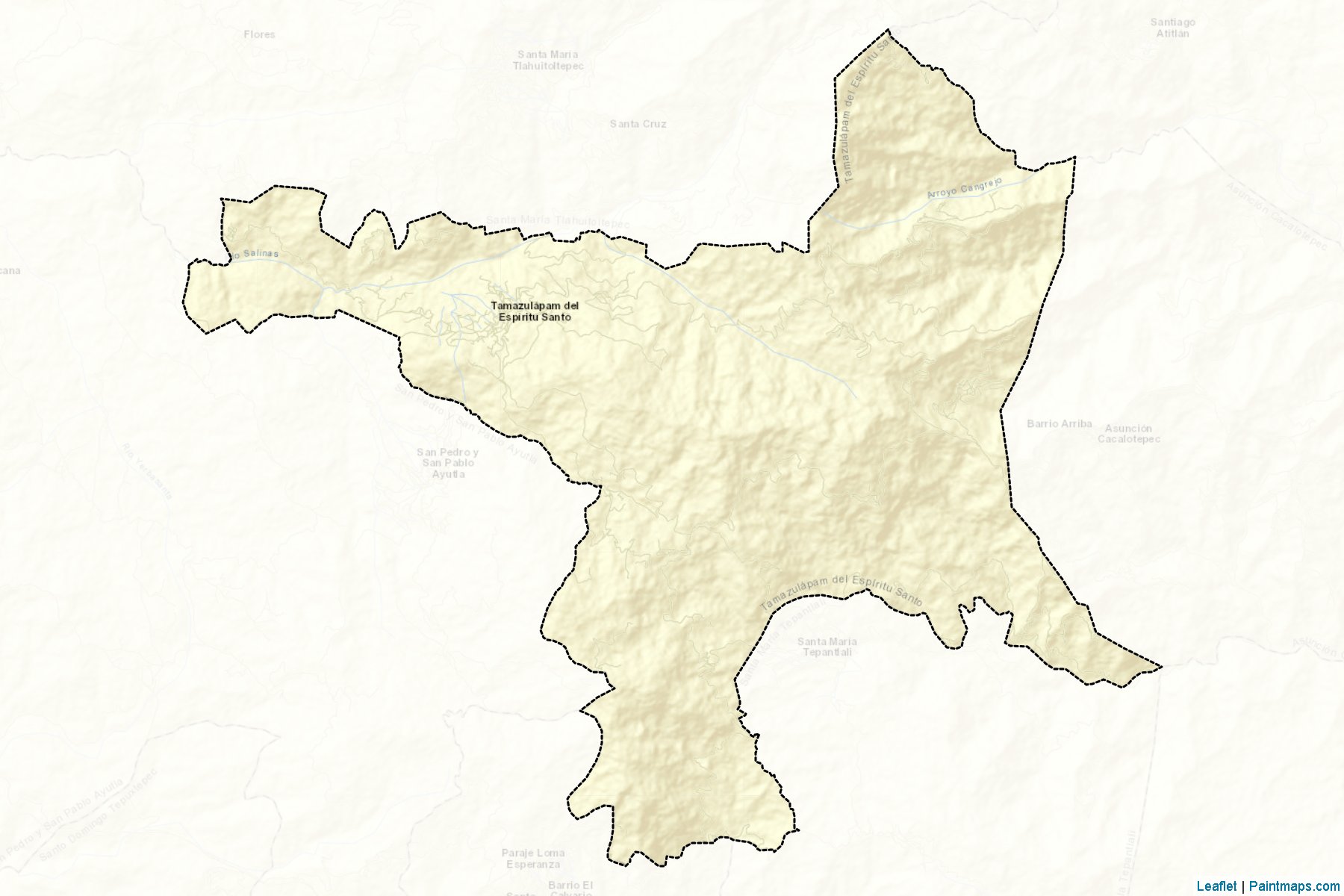 Muestras de recorte de mapas Tamazulápam del Espíritu Santo (Oaxaca)-2