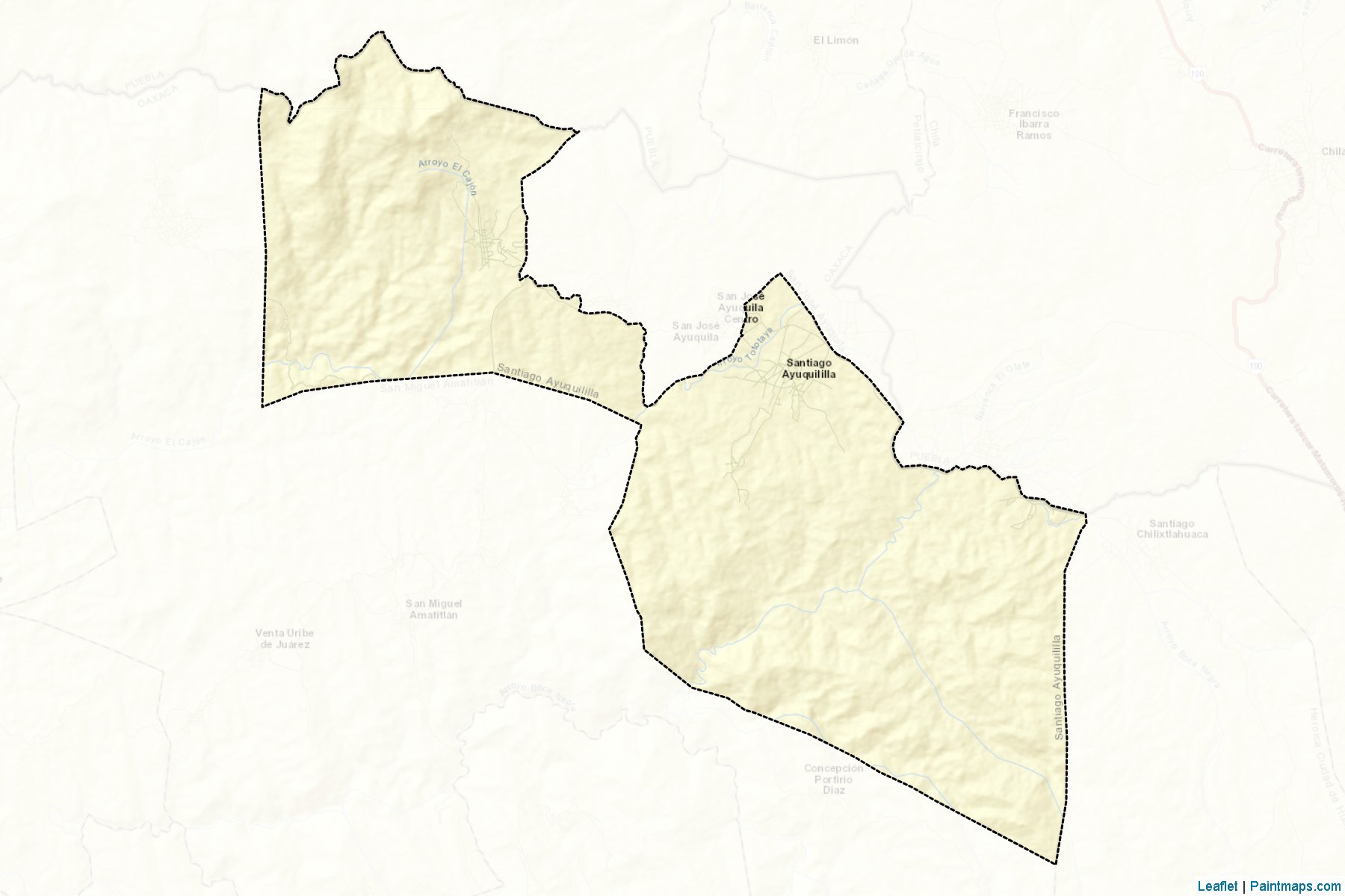 Santiago Ayuquililla (Oaxaca) Map Cropping Samples-2