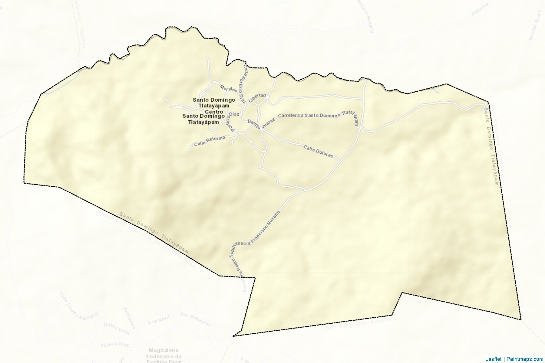 Muestras de recorte de mapas Santo Domingo Tlatayápam (Oaxaca)-2