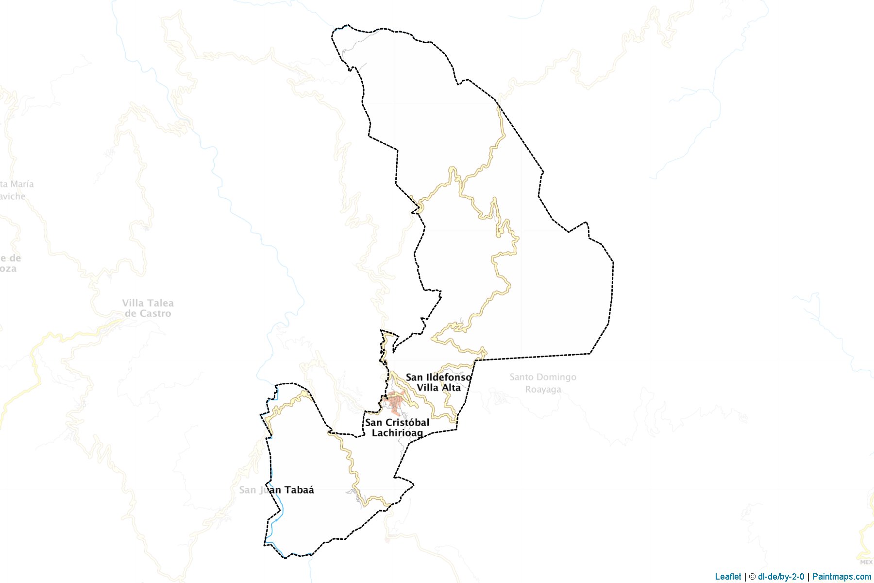 Muestras de recorte de mapas San Ildefonso Villa Alta (Oaxaca)-1