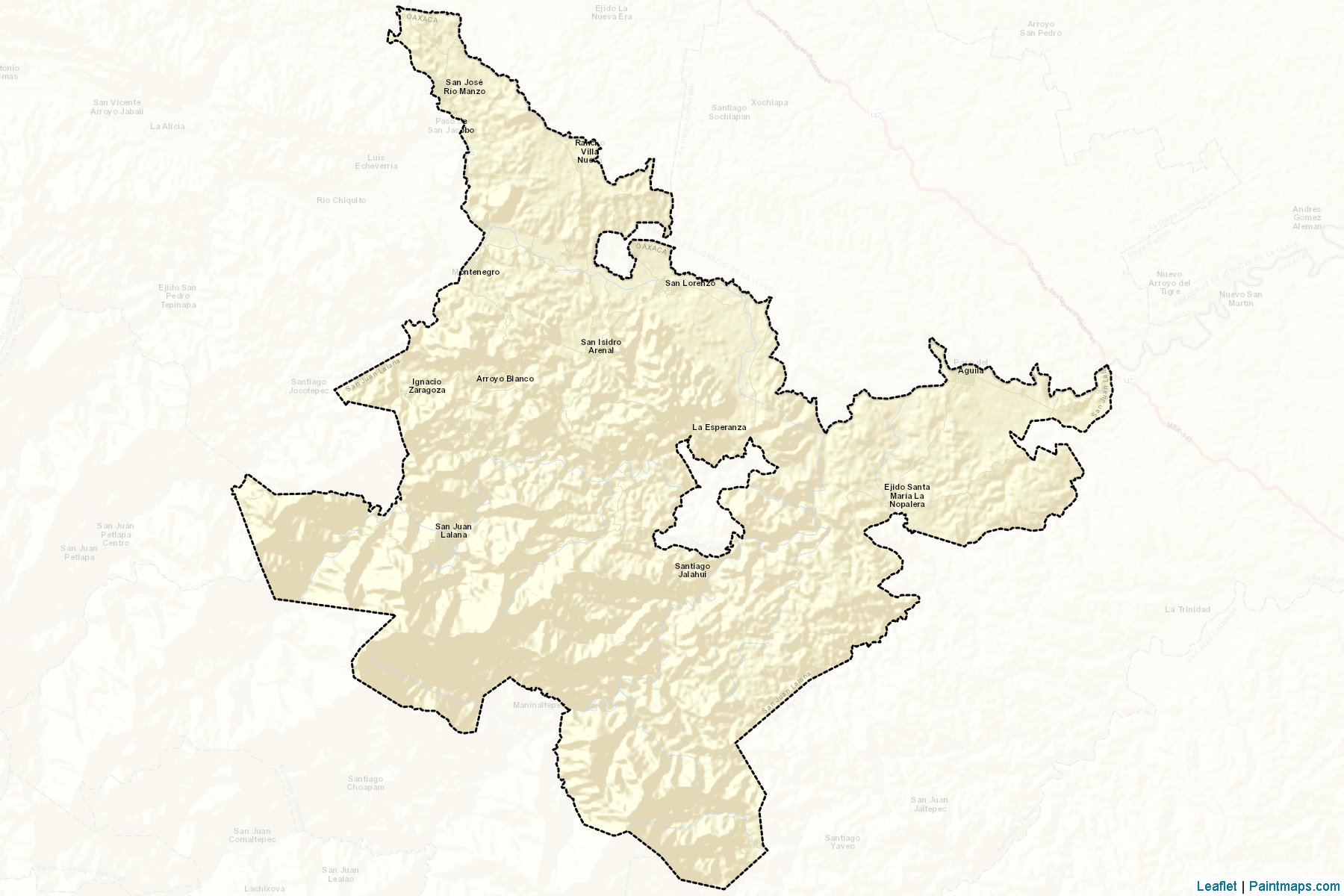 San Juan Lalana (Oaxaca) Map Cropping Samples-2