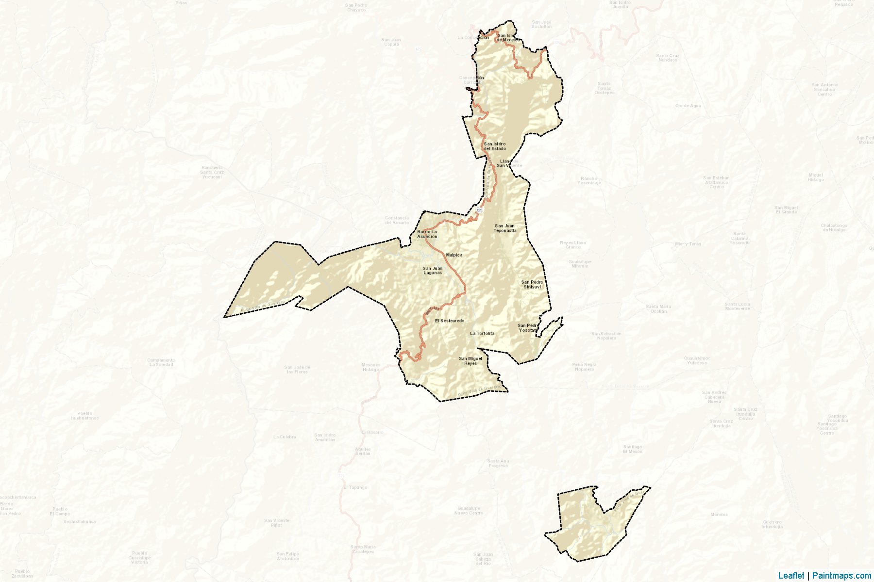 Putla Villa de Guerrero (Oaxaca) Map Cropping Samples-2