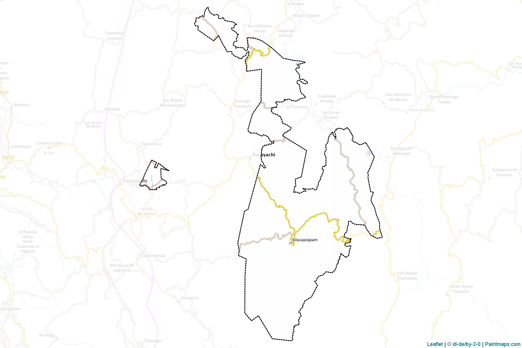 Silacayoapam (Oaxaca) Map Cropping Samples-1