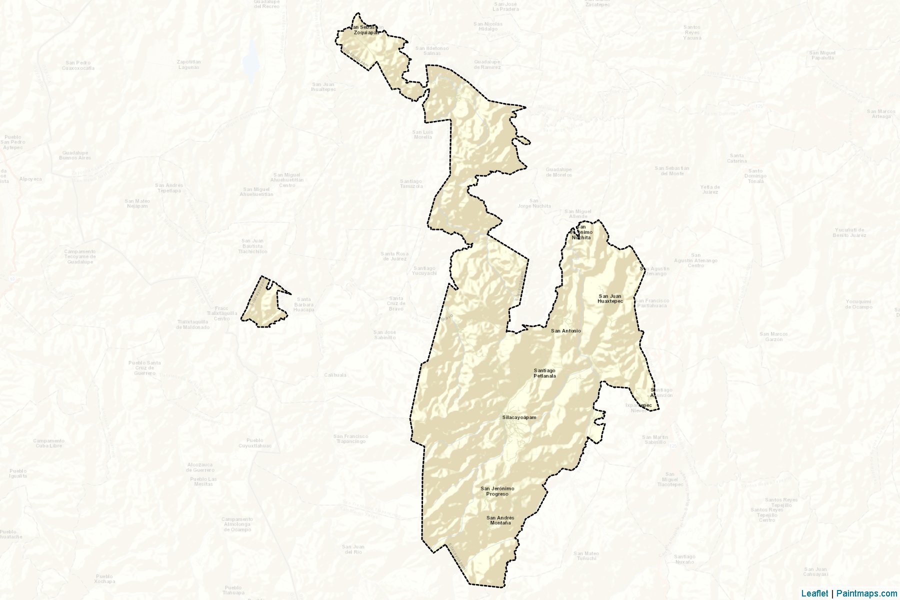 Silacayoapam (Oaxaca) Map Cropping Samples-2