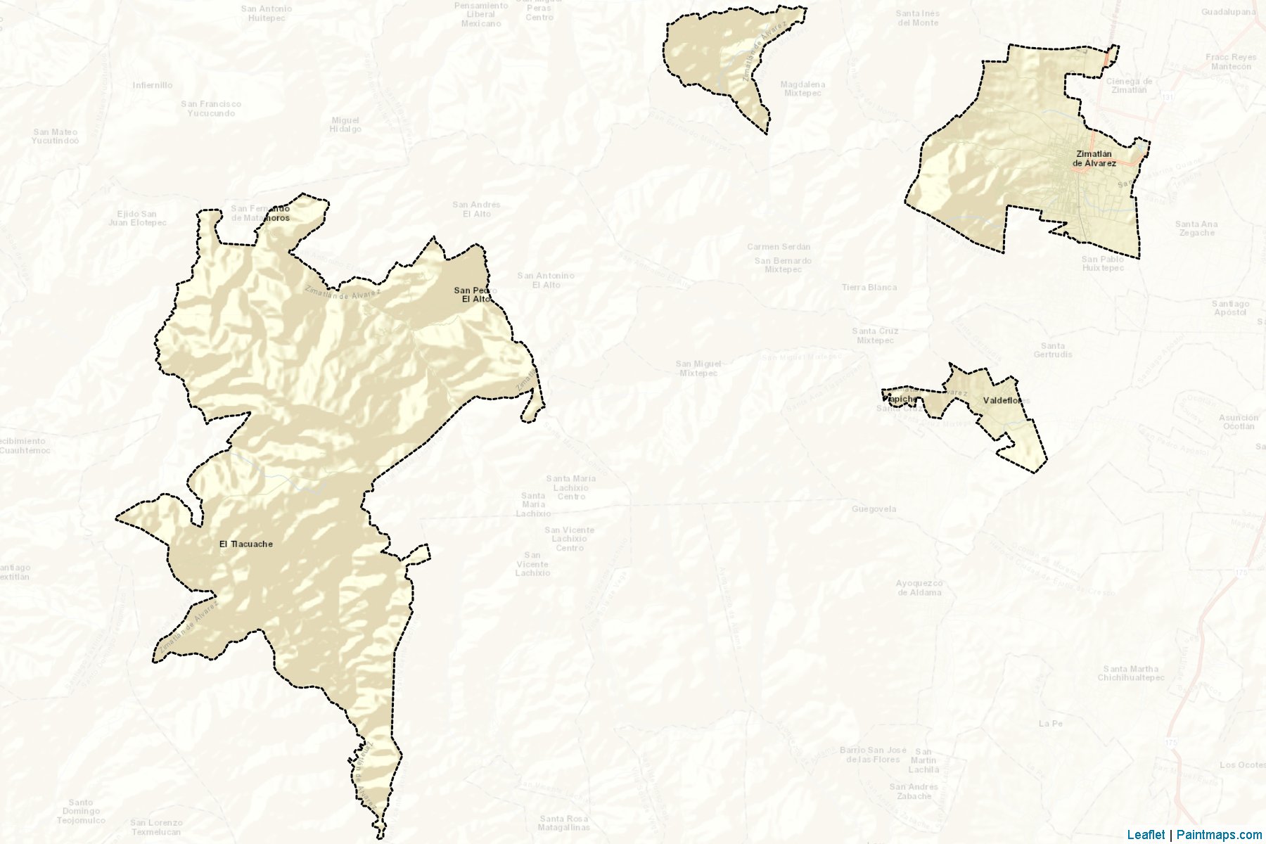 Zimatlán de Alvarez (Oaxaca) Map Cropping Samples-2