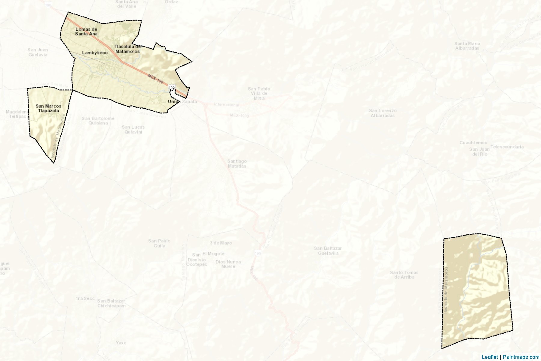 Muestras de recorte de mapas Tlacolula de Matamoros (Oaxaca)-2