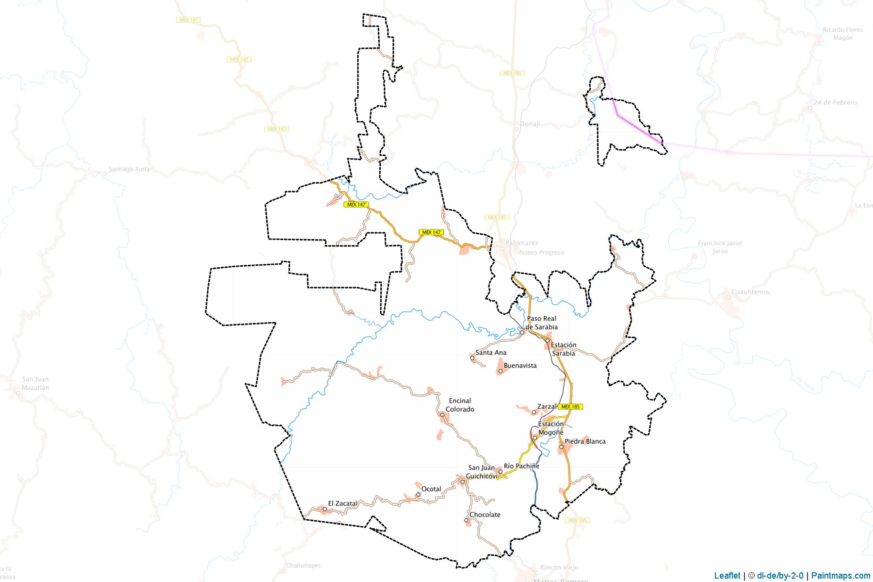 San Juan Guichicovi (Oaxaca) Map Cropping Samples-1