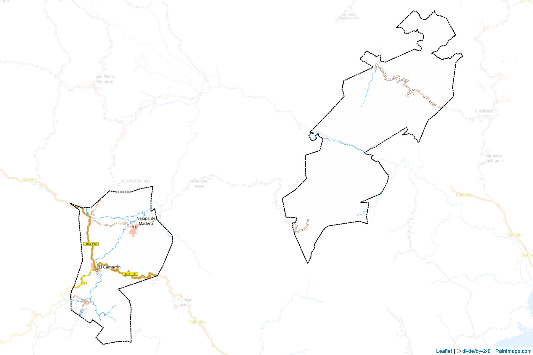 Muestras de recorte de mapas Nejapa de Madero (Oaxaca)-1