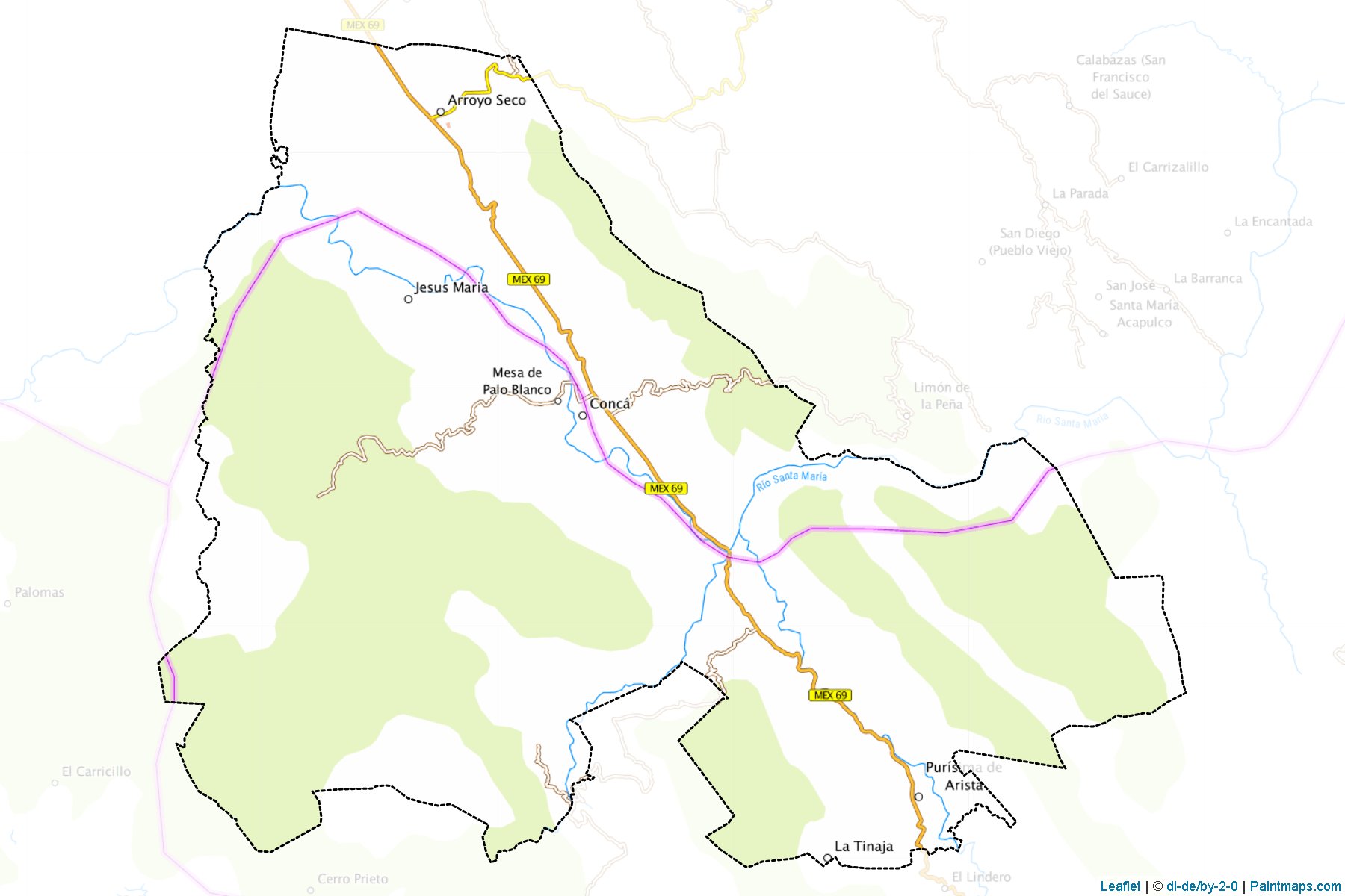 Muestras de recorte de mapas Arroyo Seco (Querétaro)-1