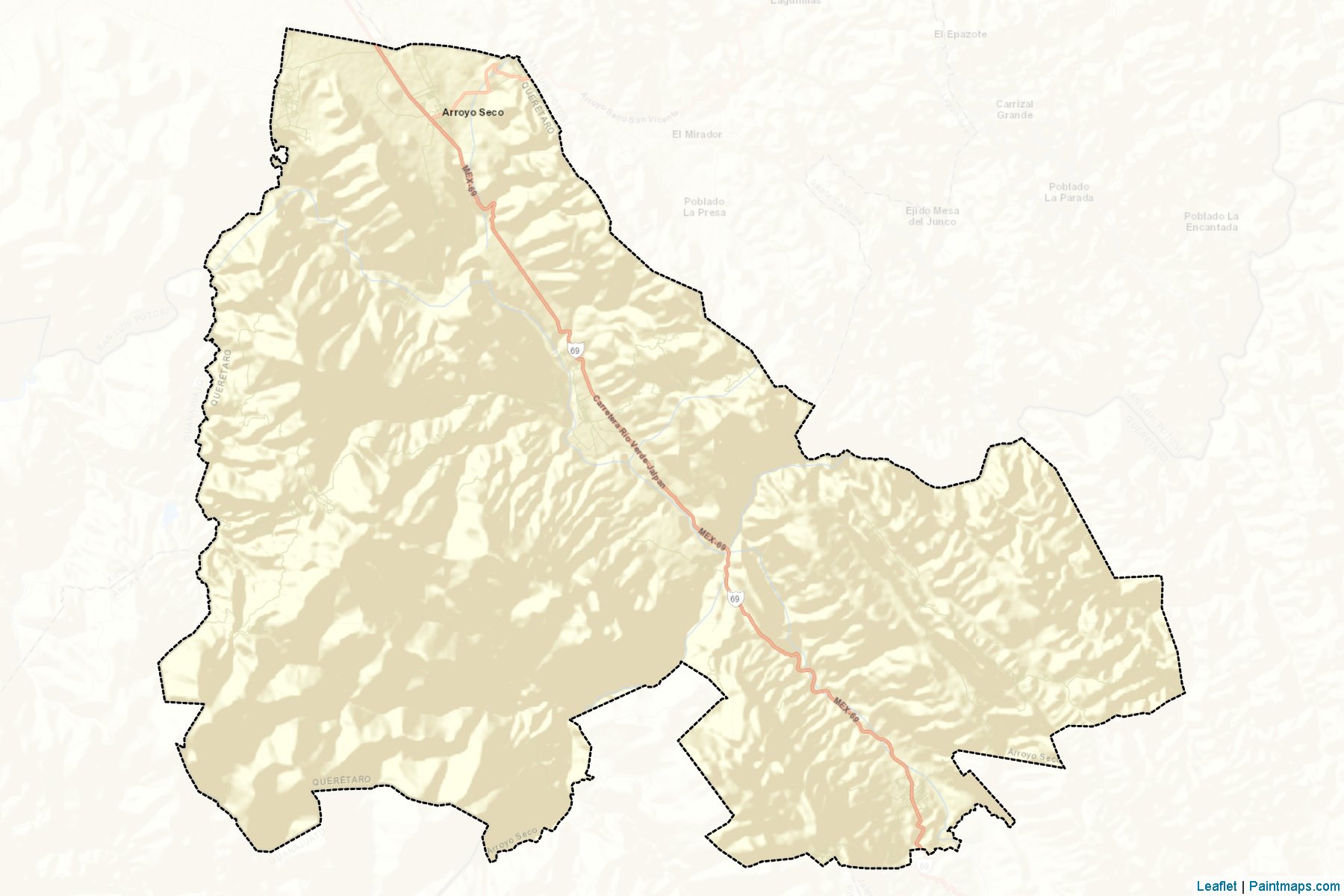 Muestras de recorte de mapas Arroyo Seco (Querétaro)-2