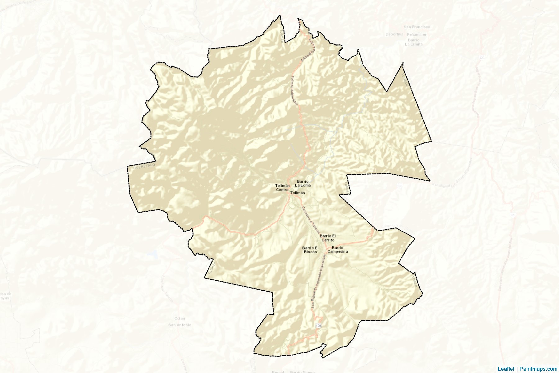 Muestras de recorte de mapas Tolimán (Querétaro)-2