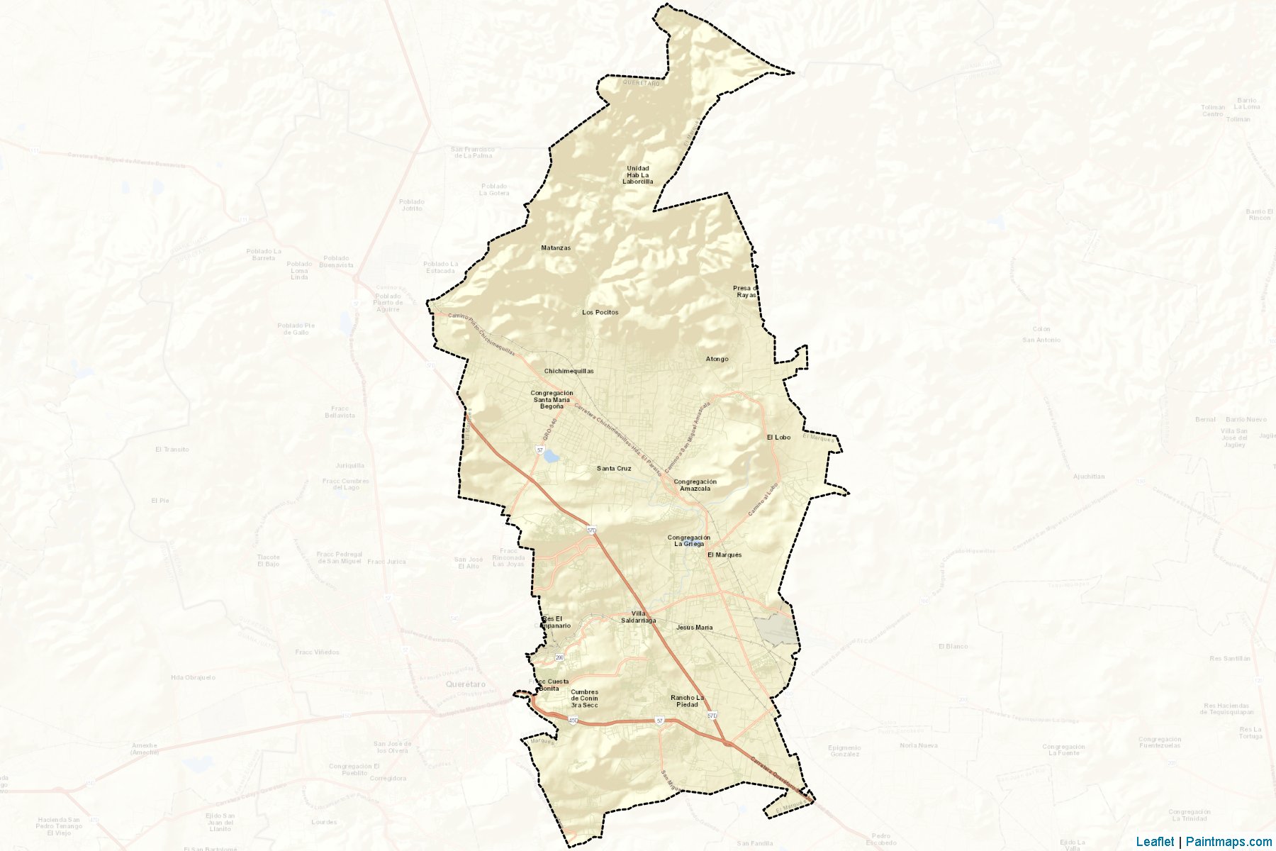 Muestras de recorte de mapas El Marqués (Querétaro)-2