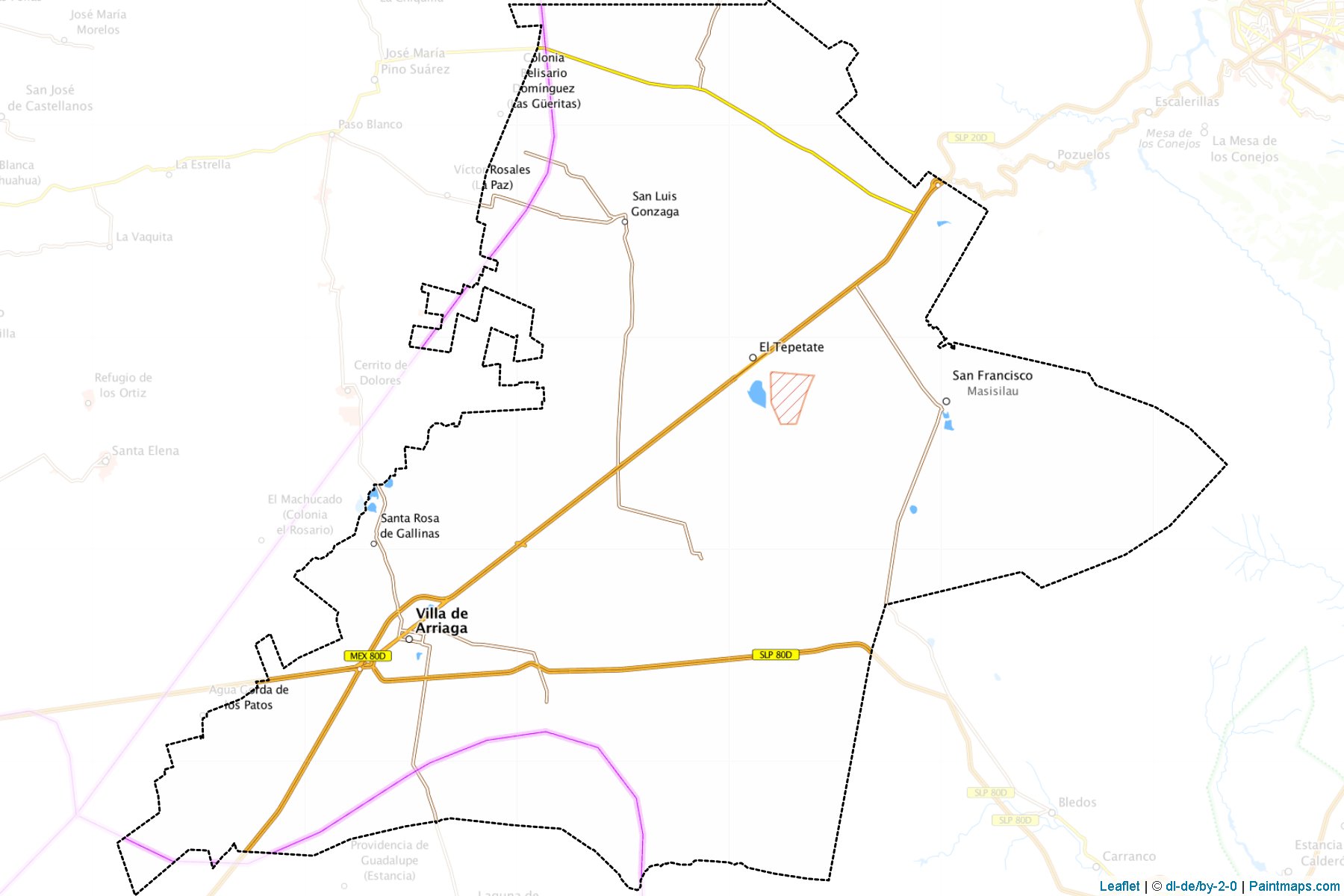 Muestras de recorte de mapas Villa de Arriaga (San Luis Potosí)-1