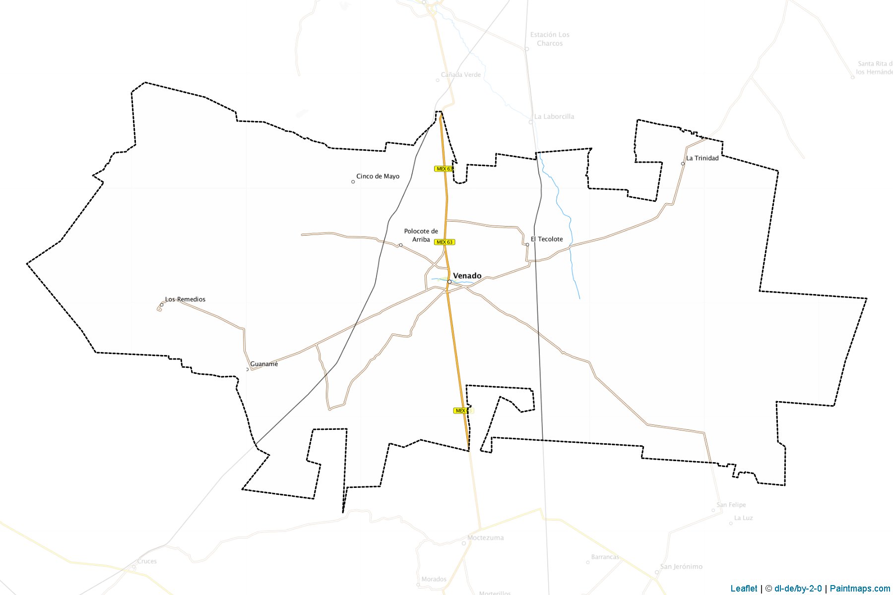 Muestras de recorte de mapas Venado (San Luis Potosí)-1