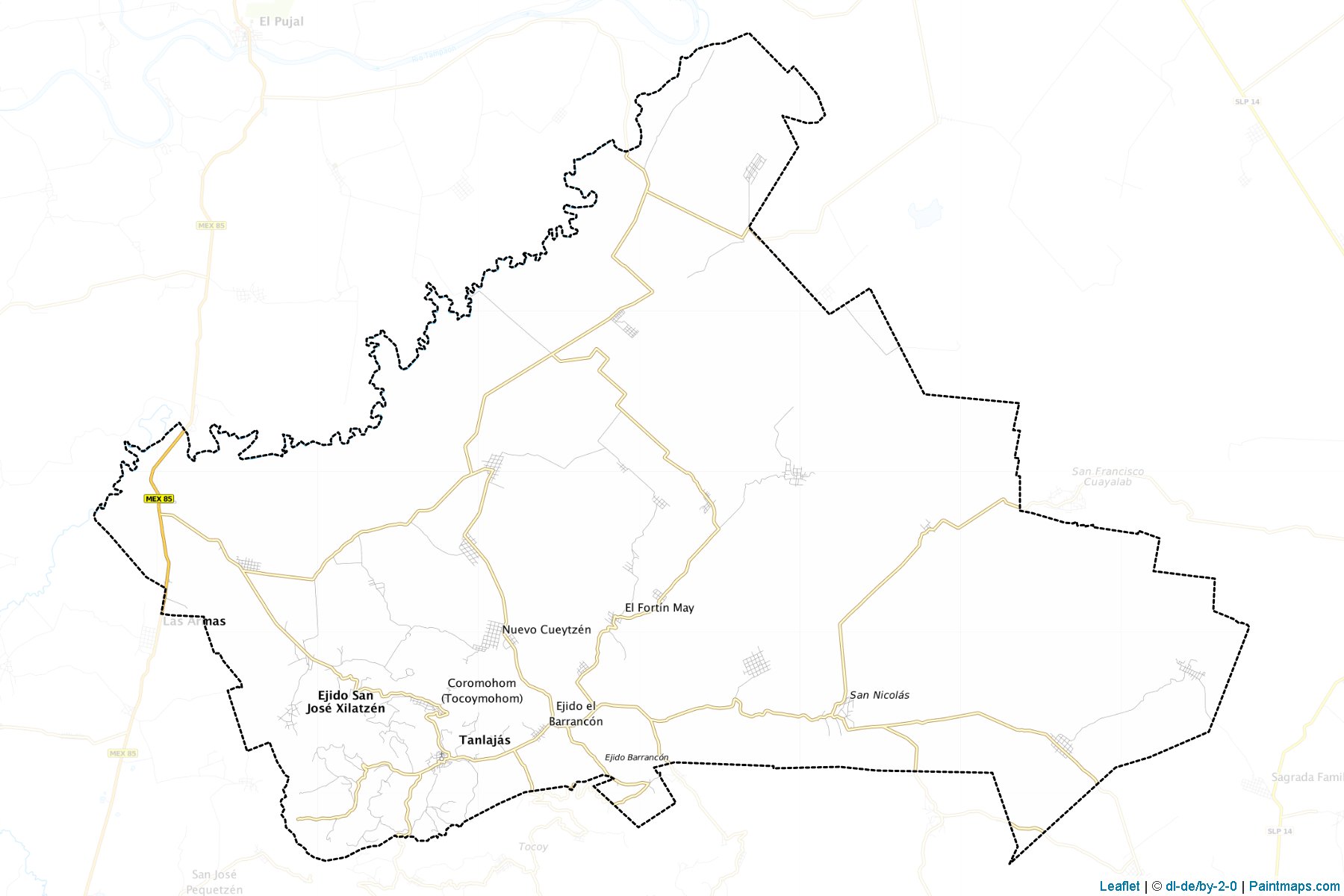 Muestras de recorte de mapas Tanlajás (San Luis Potosí)-1