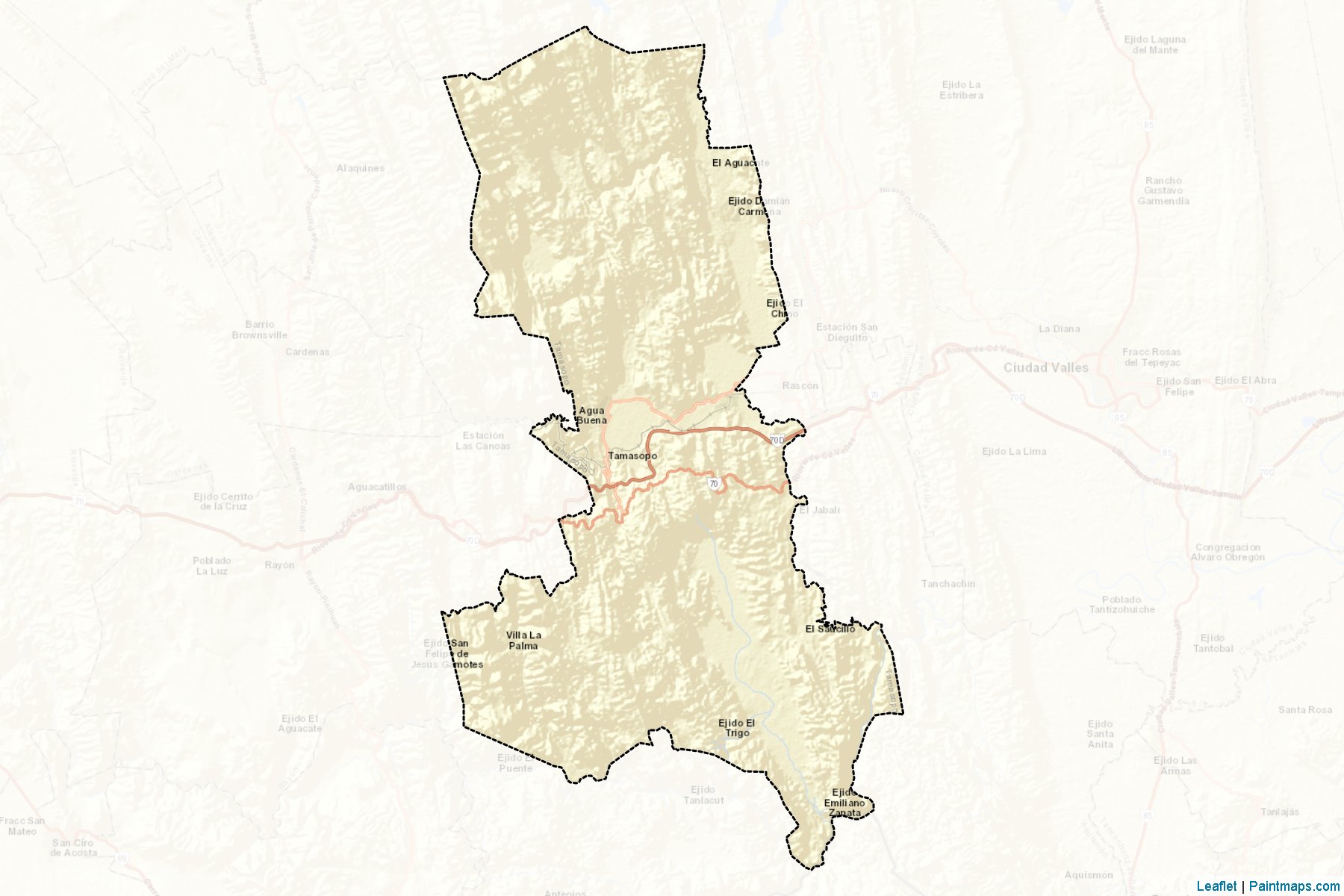 Muestras de recorte de mapas Tamasopo (San Luis Potosí)-2